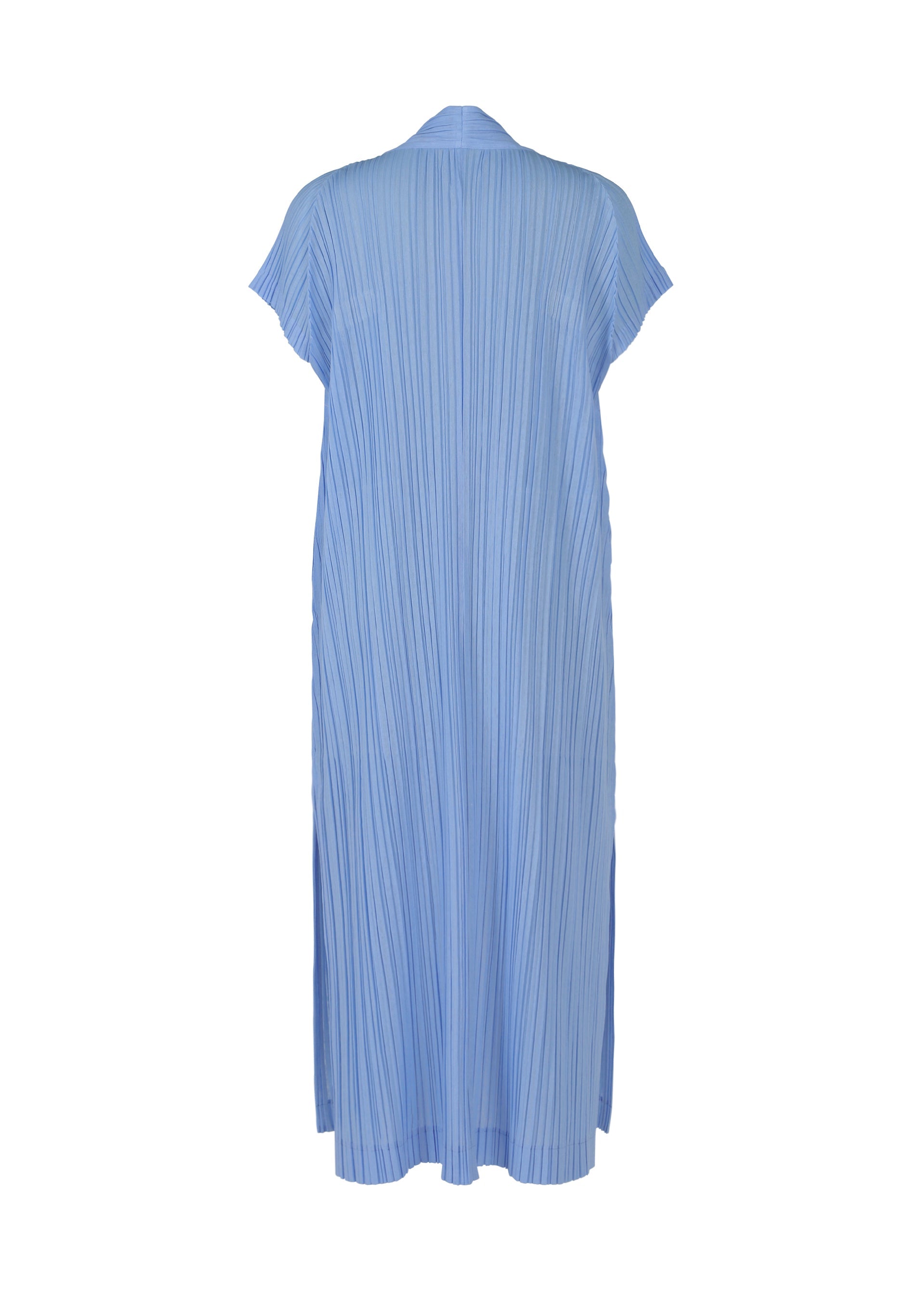 A detail shot of the PLEATS PLEASE ISSEY MIYAKE RAMIE PLEATS vest.