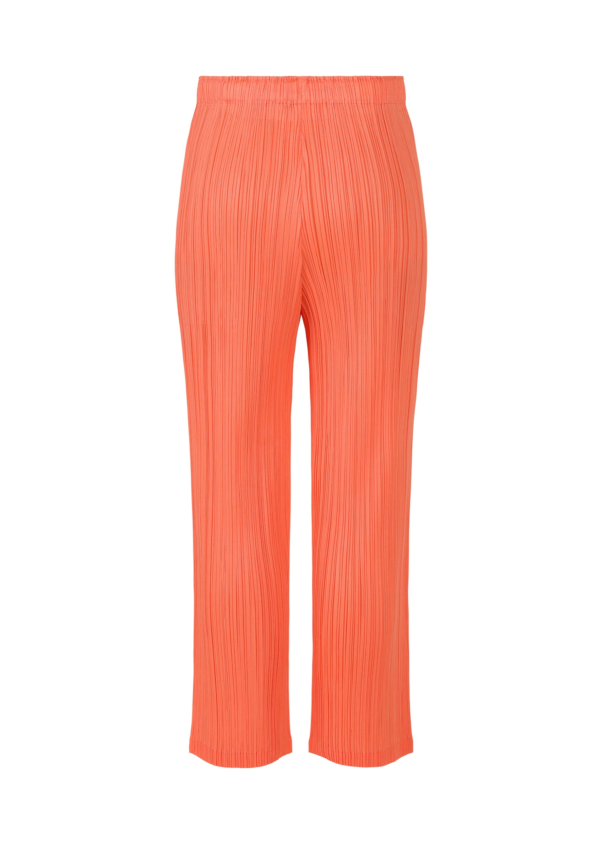 A detail shot of the PLEATS PLEASE ISSEY MIYAKE MONTHLY COLORS MAY trousers.