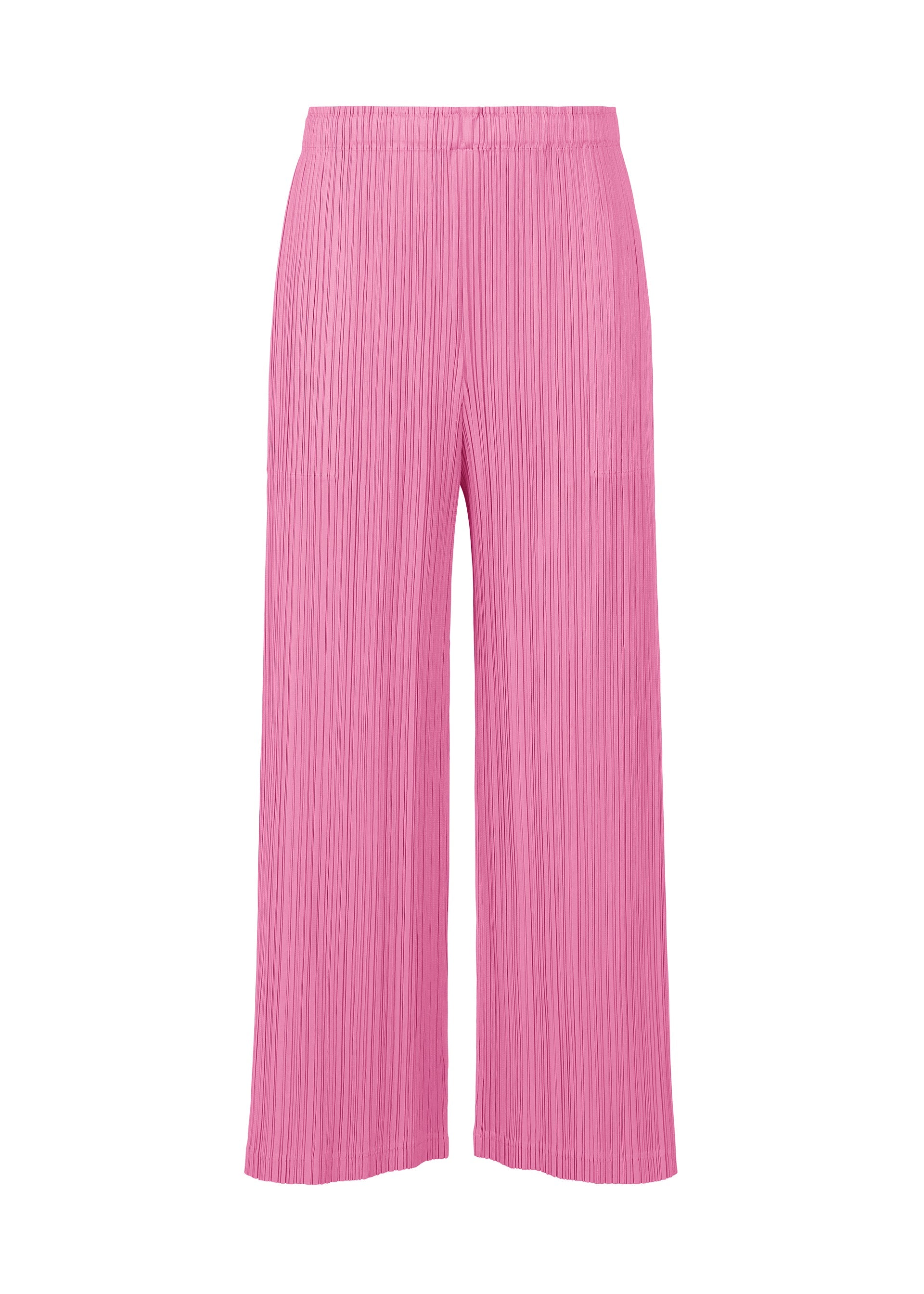 A product shot of the PLEATS PLEASE ISSEY MIYAKE LOOP BOTTOMS trousers in pink (22).