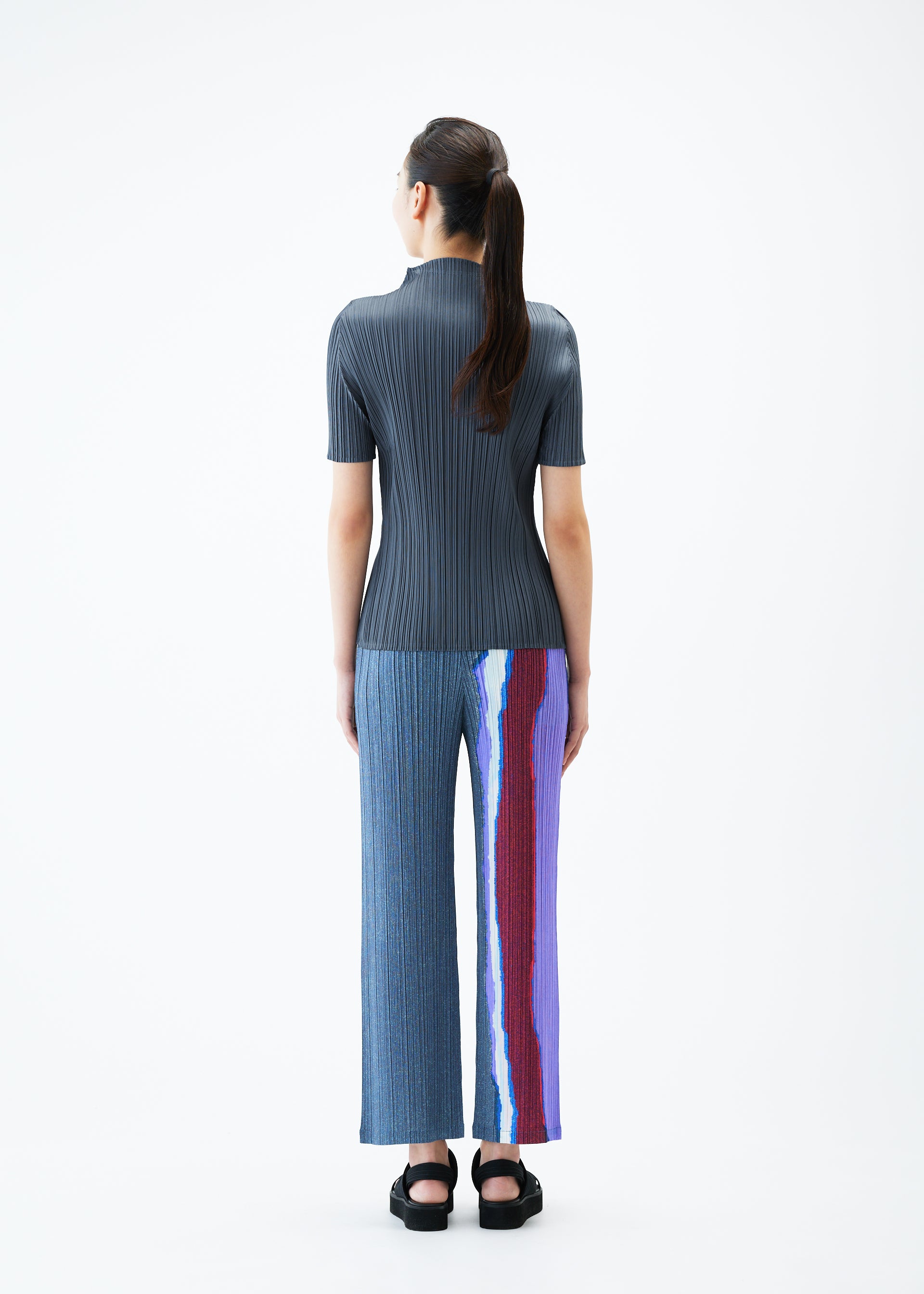 GRAINY COLORS Trousers Dark Blue Grey