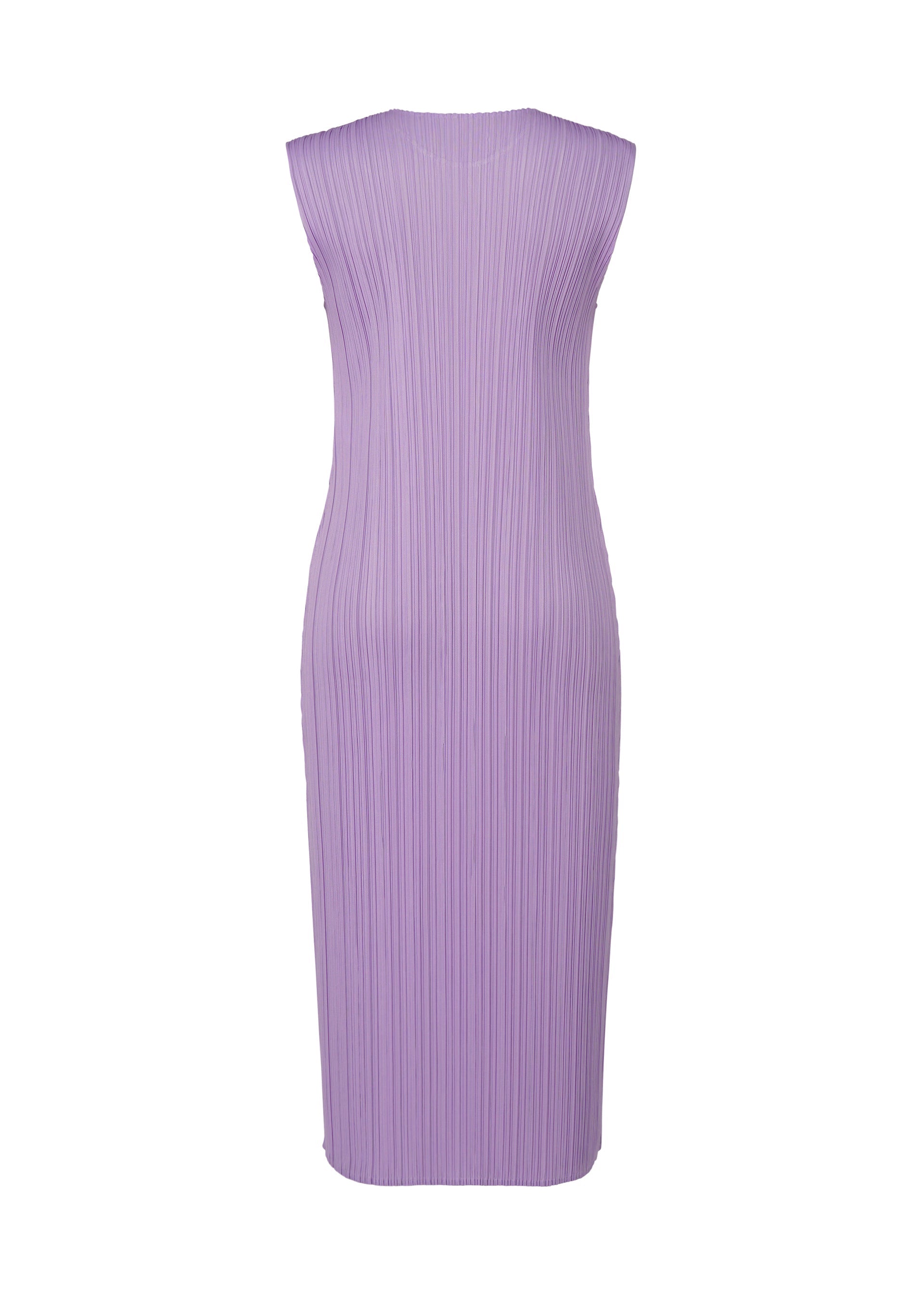 A detail shot of the PLEATS PLEASE ISSEY MIYAKE MONTHLY COLORS APRIL dress.