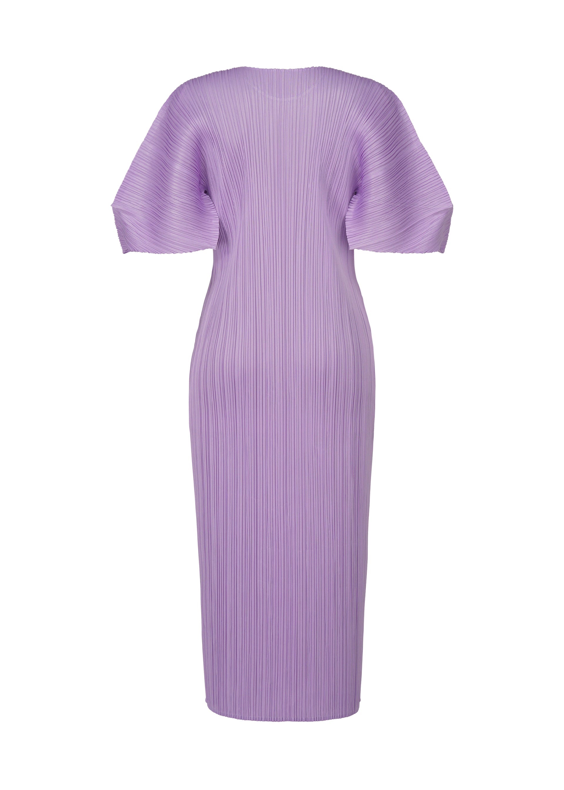 A detail shot of the PLEATS PLEASE ISSEY MIYAKE MONTHLY COLORS APRIL dress.