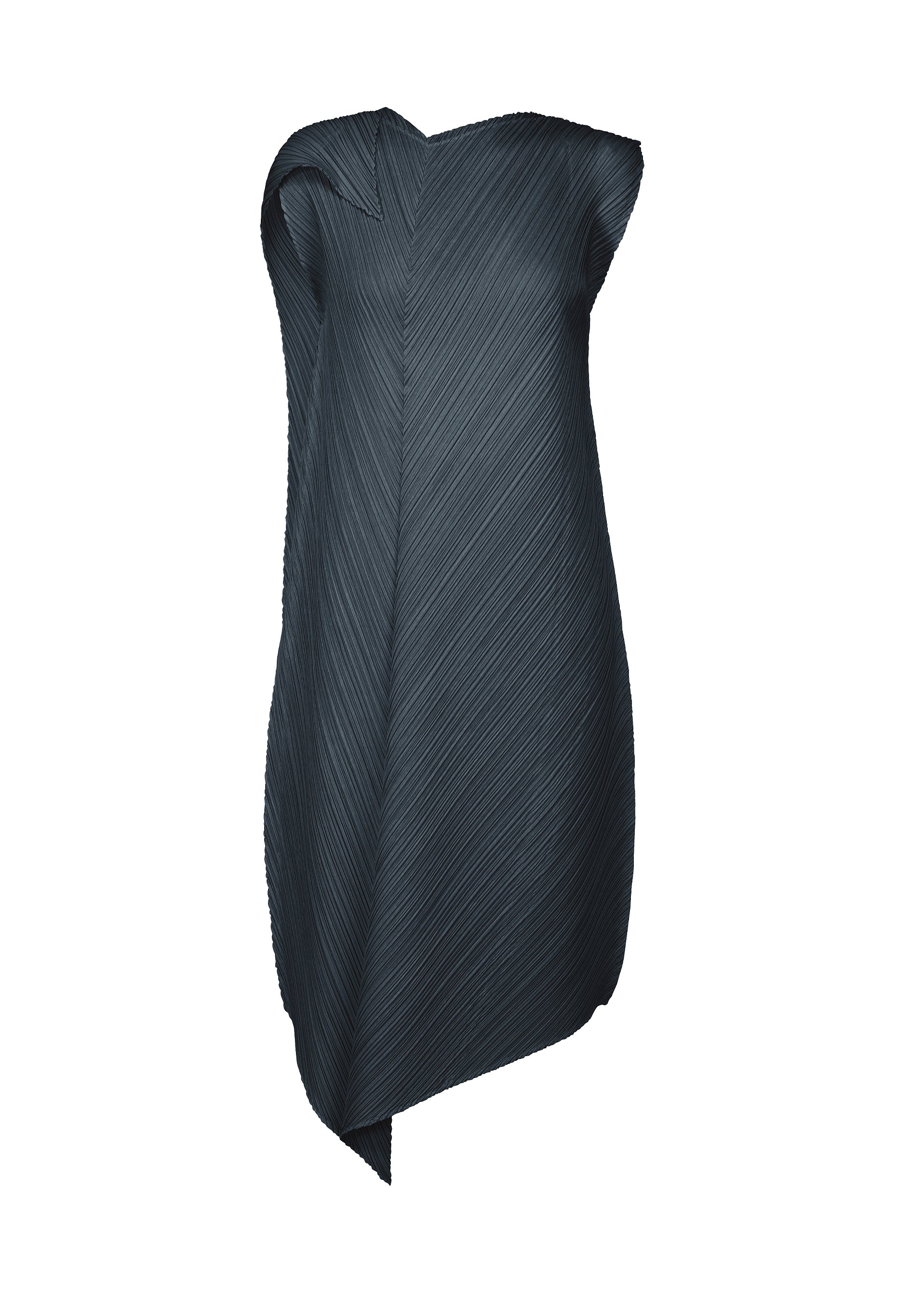 issey miyake dress pleats please Pleats Please Issey Miyake Pleated long-sleeve Midi Dress | Blue