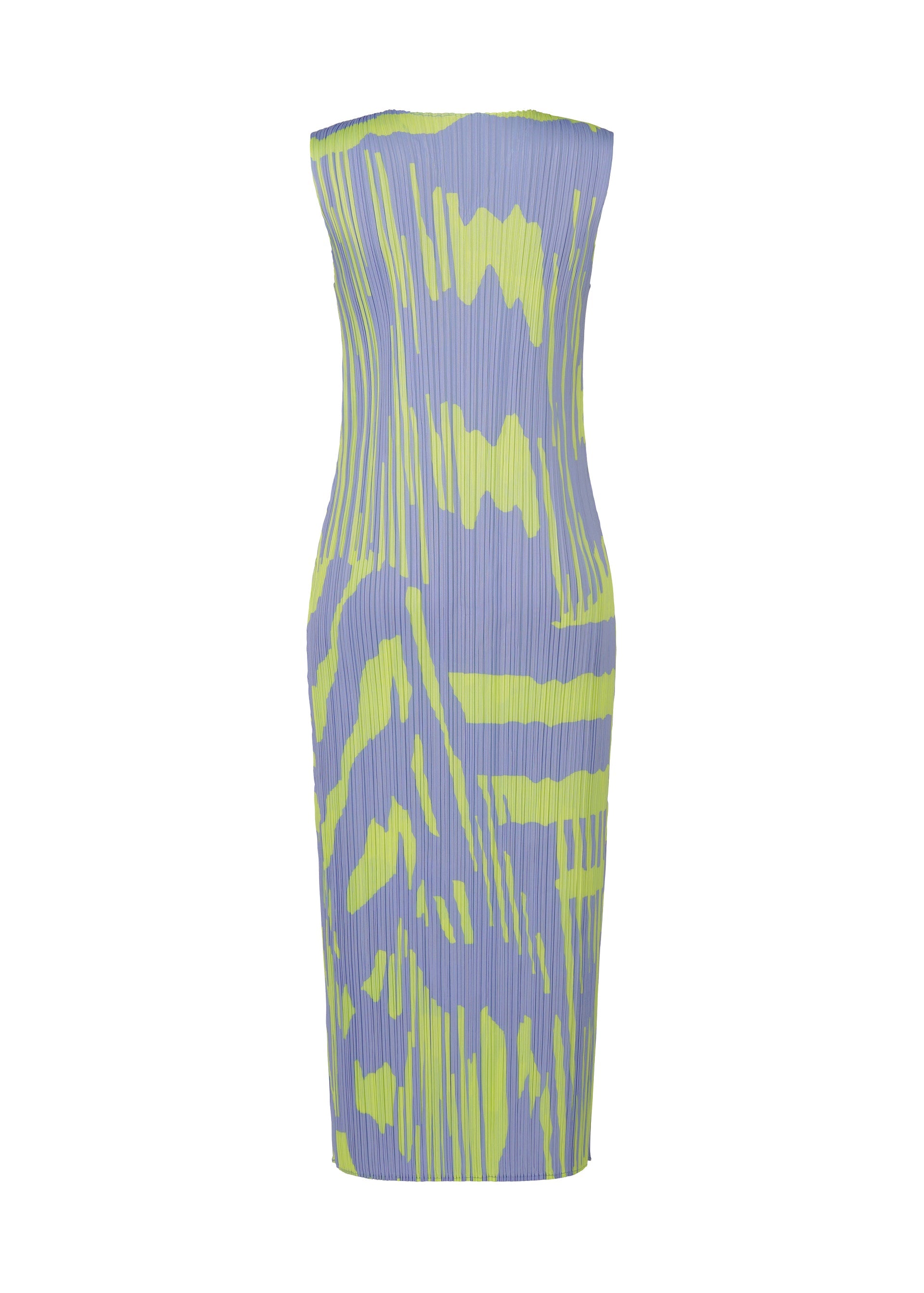 A detail shot of the PLEATS PLEASE ISSEY MIYAKE REFRACTION dress.