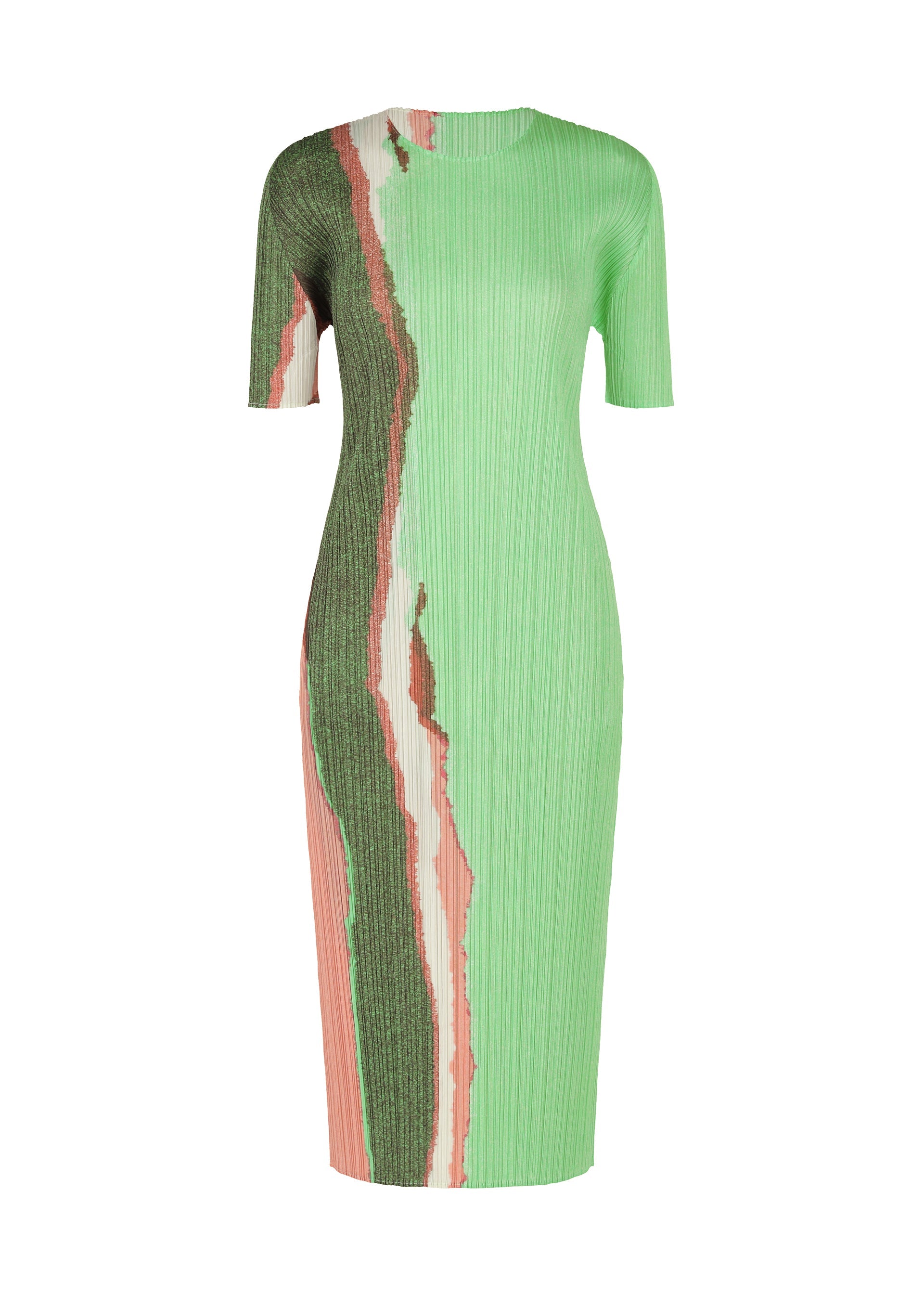 A product shot of the PLEATS PLEASE ISSEY MIYAKE GRAINY COLORS dress in .