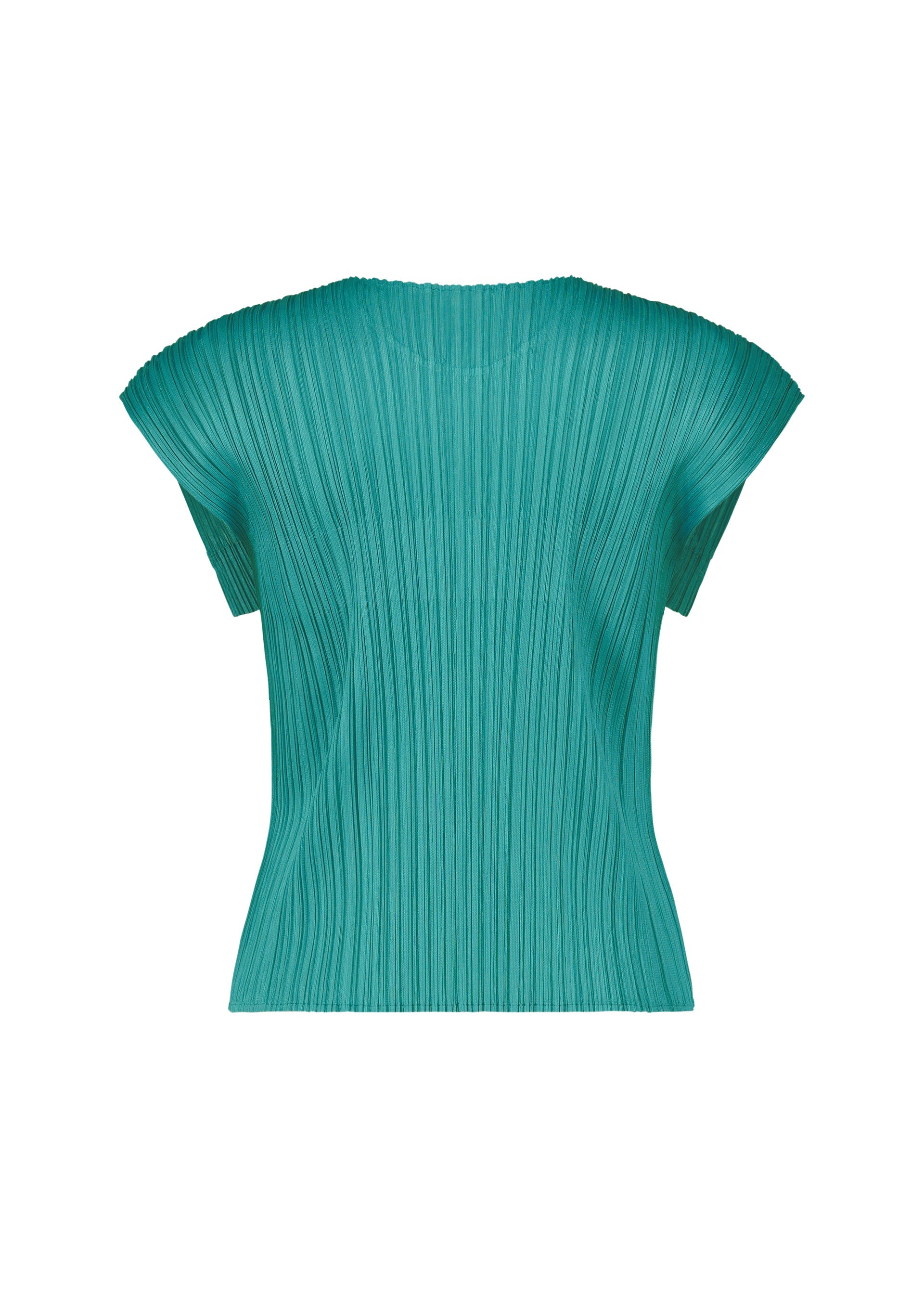 A detail shot of the PLEATS PLEASE ISSEY MIYAKE MONTHLY COLORS : JUNE top.