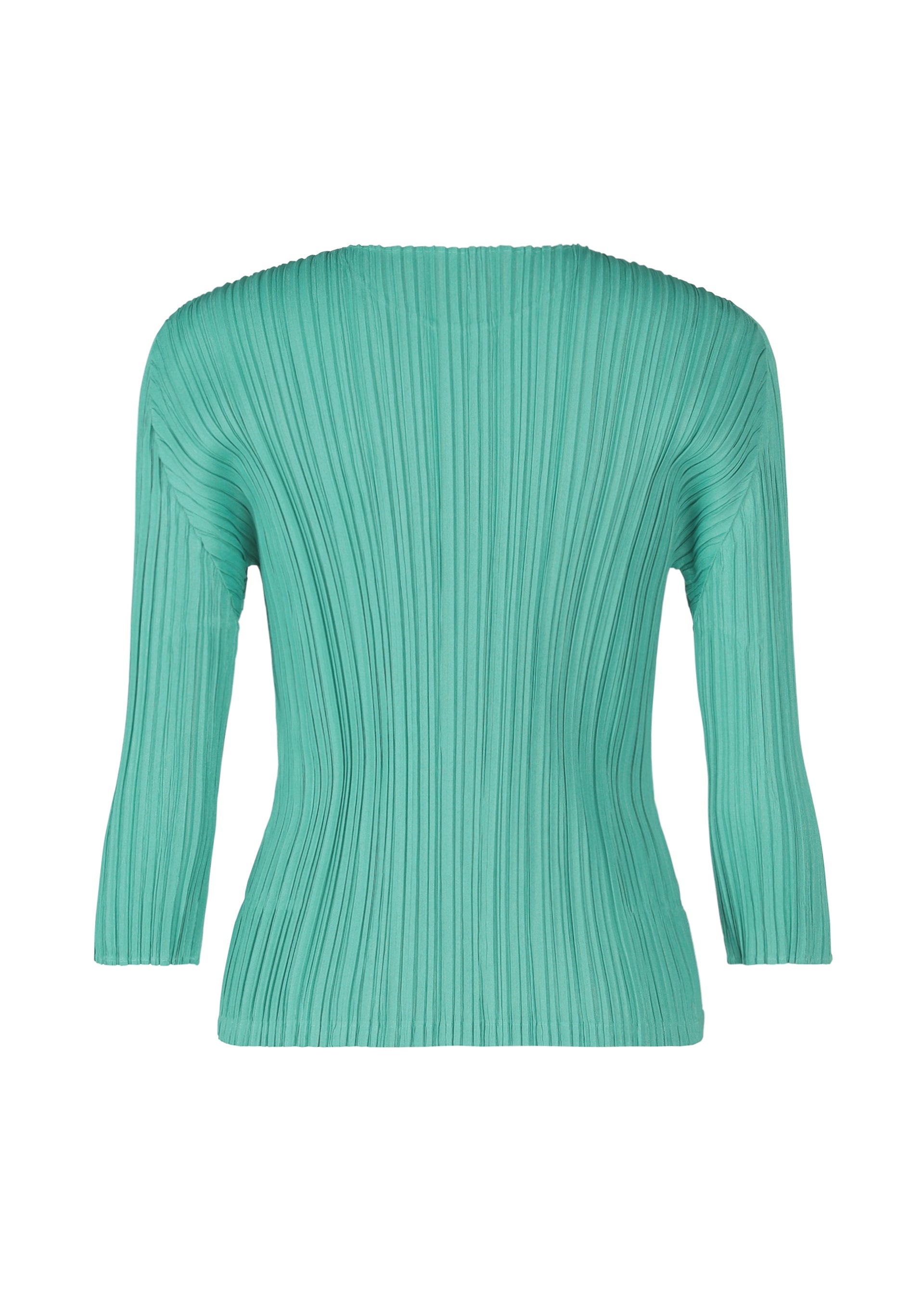 A detail shot of the PLEATS PLEASE ISSEY MIYAKE MELLOW PLEATS top.