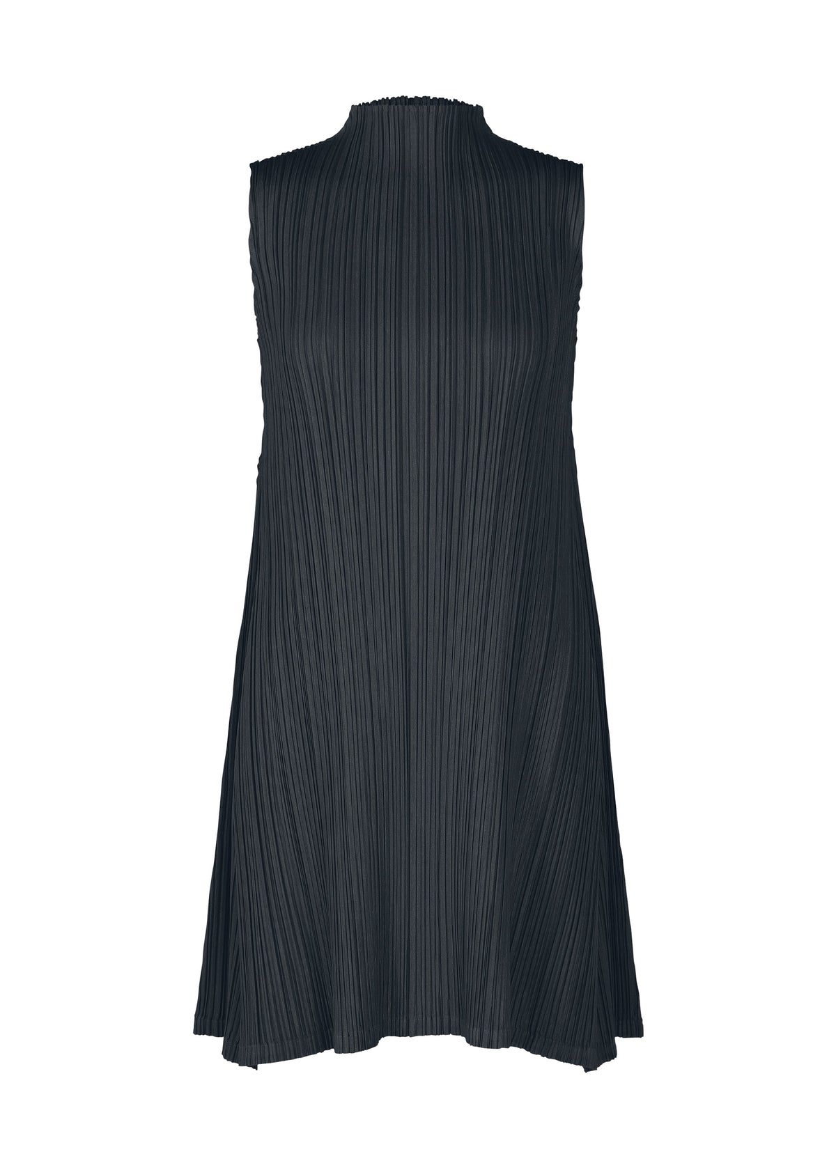 A product shot of the PLEATS PLEASE ISSEY MIYAKE MELLOW PLEATS tunic in blue black (14).