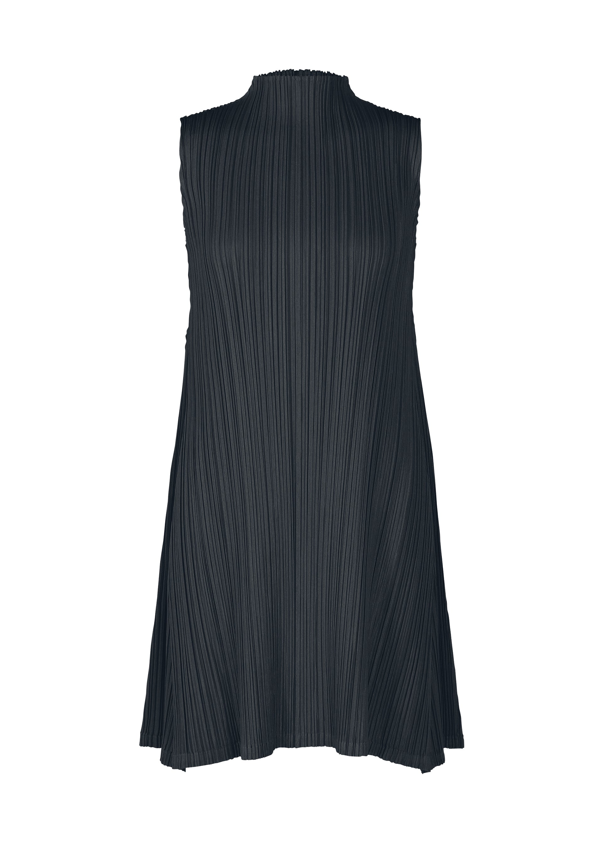 A product shot of the PLEATS PLEASE ISSEY MIYAKE MELLOW PLEATS tunic in blue black (14).