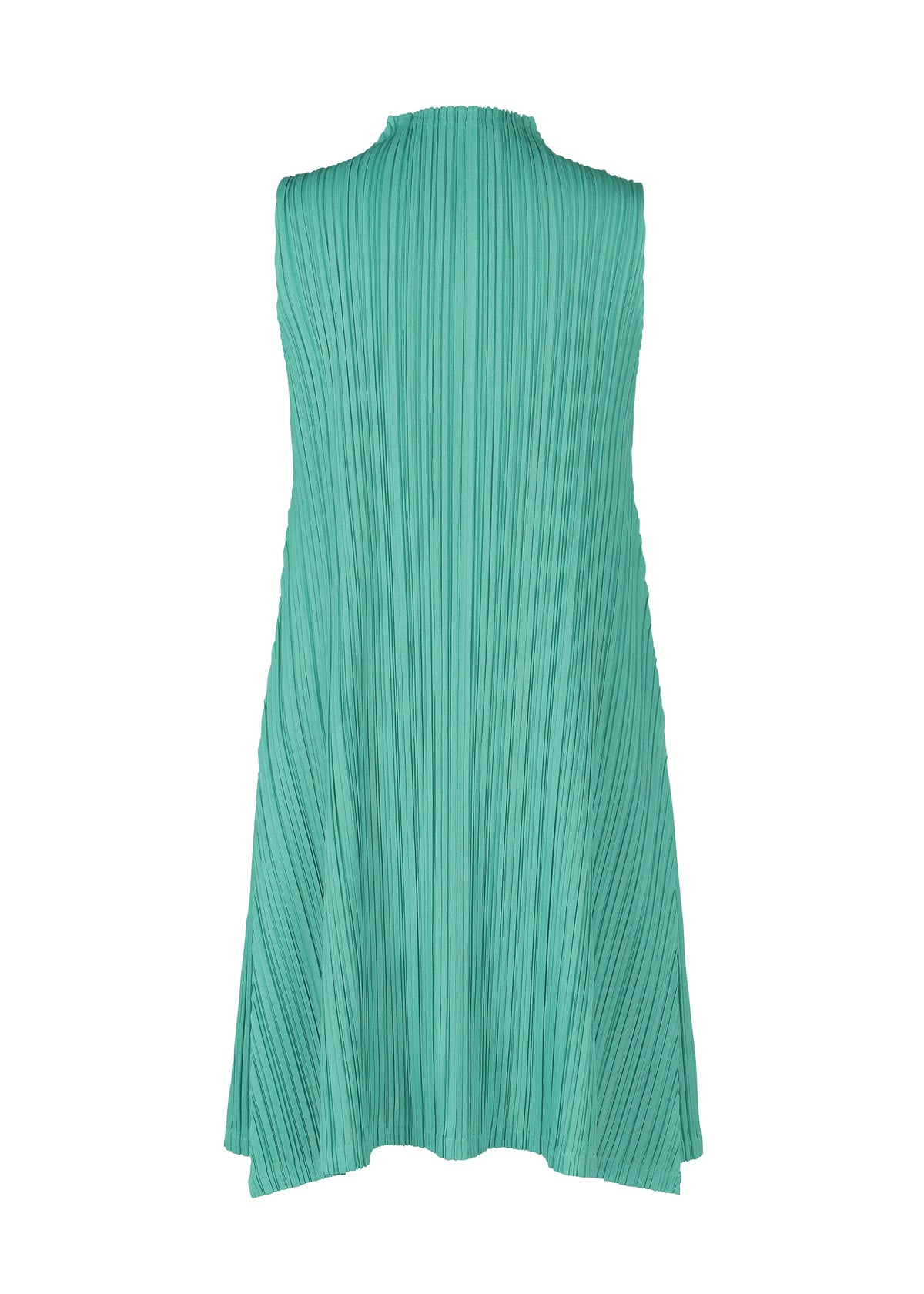 A detail shot of the PLEATS PLEASE ISSEY MIYAKE MELLOW PLEATS tunic.