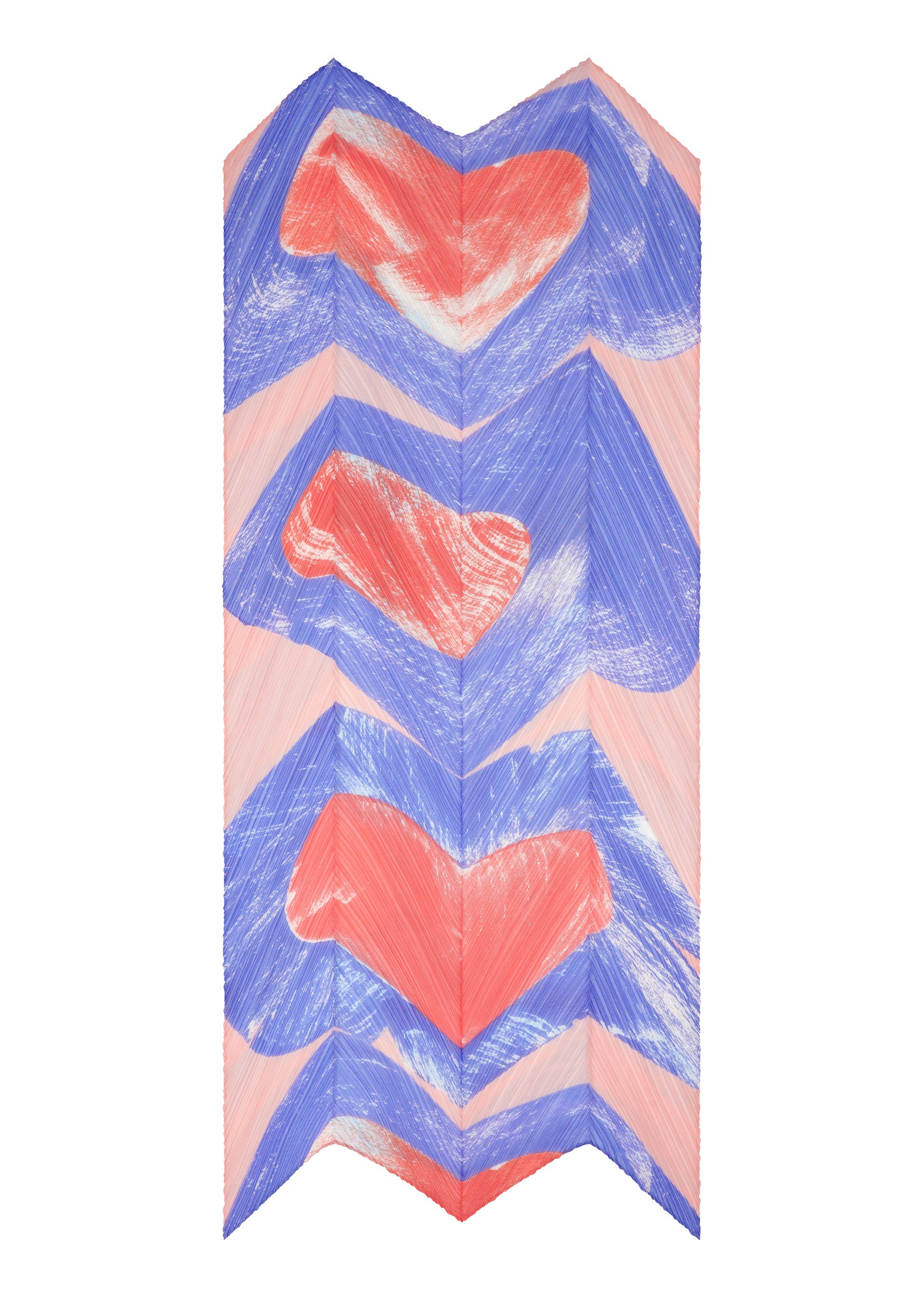 A detail shot of the PLEATS PLEASE ISSEY MIYAKE BACKLIGHT SCARF stole.