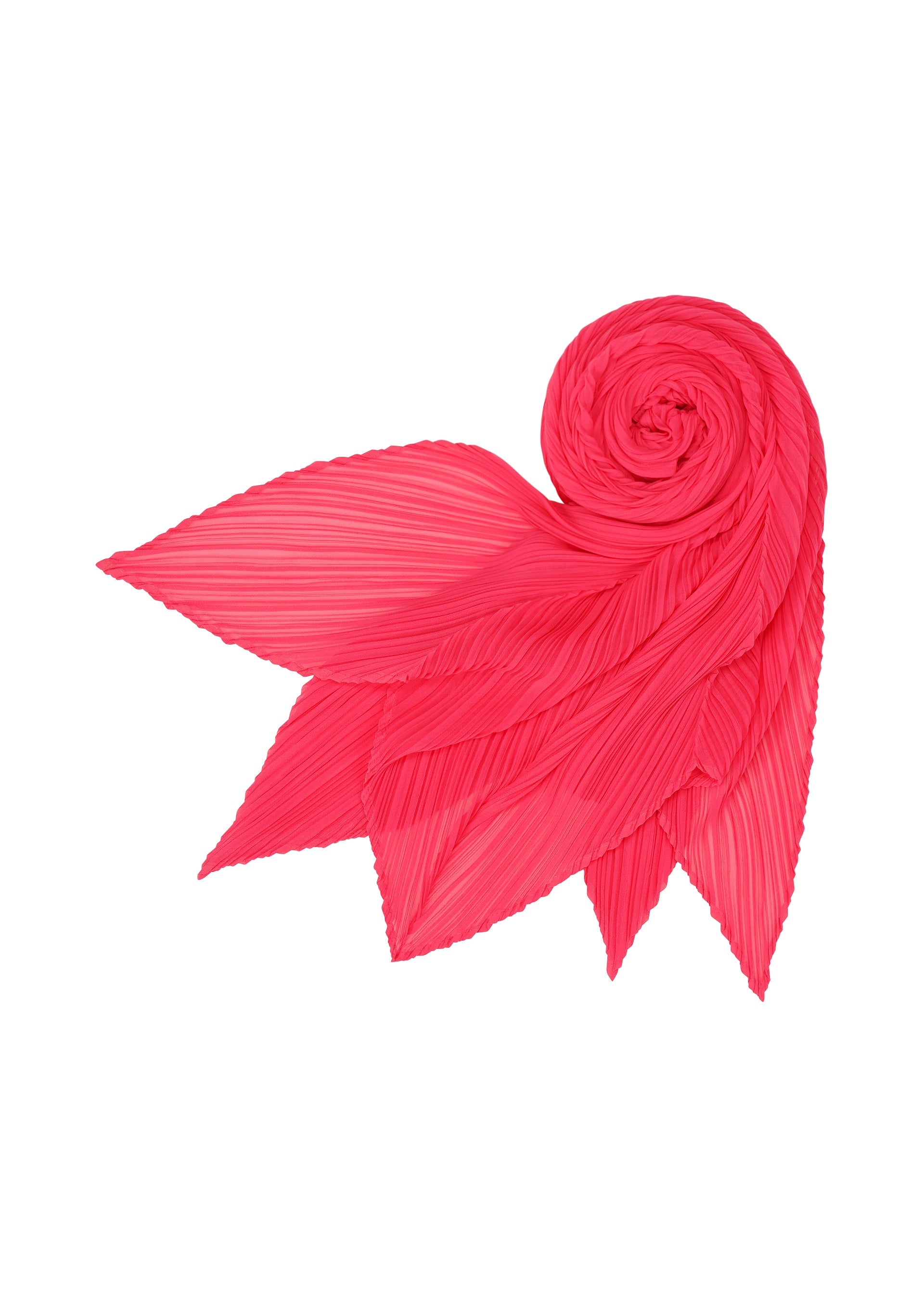 A detail shot of the PLEATS PLEASE ISSEY MIYAKE MONTHLY SCARF MARCH stole.