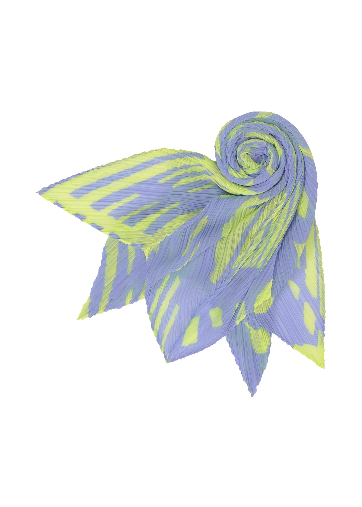 A detail shot of the PLEATS PLEASE ISSEY MIYAKE REFRACTION SCARF stole.