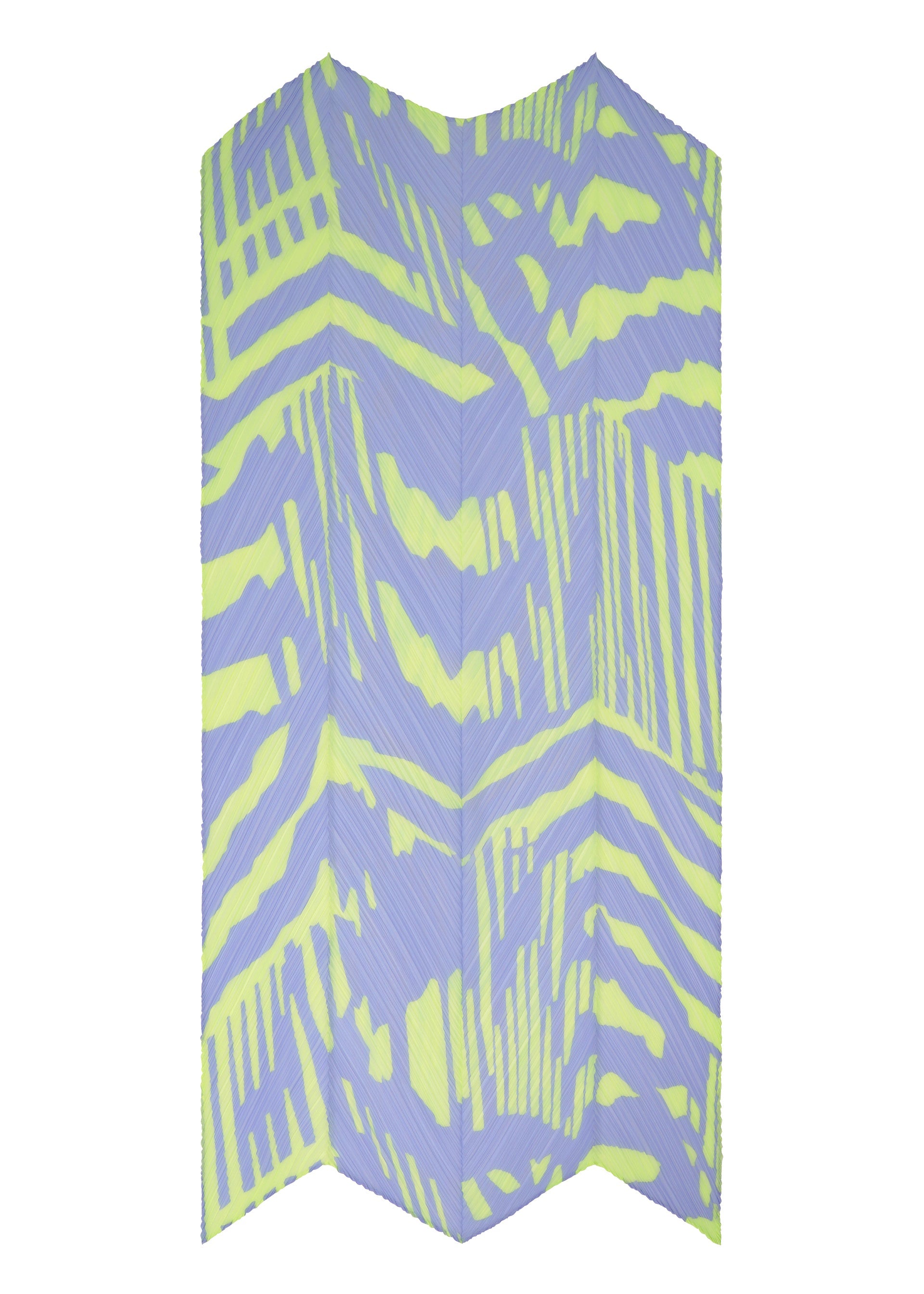 A detail shot of the PLEATS PLEASE ISSEY MIYAKE REFRACTION SCARF stole.