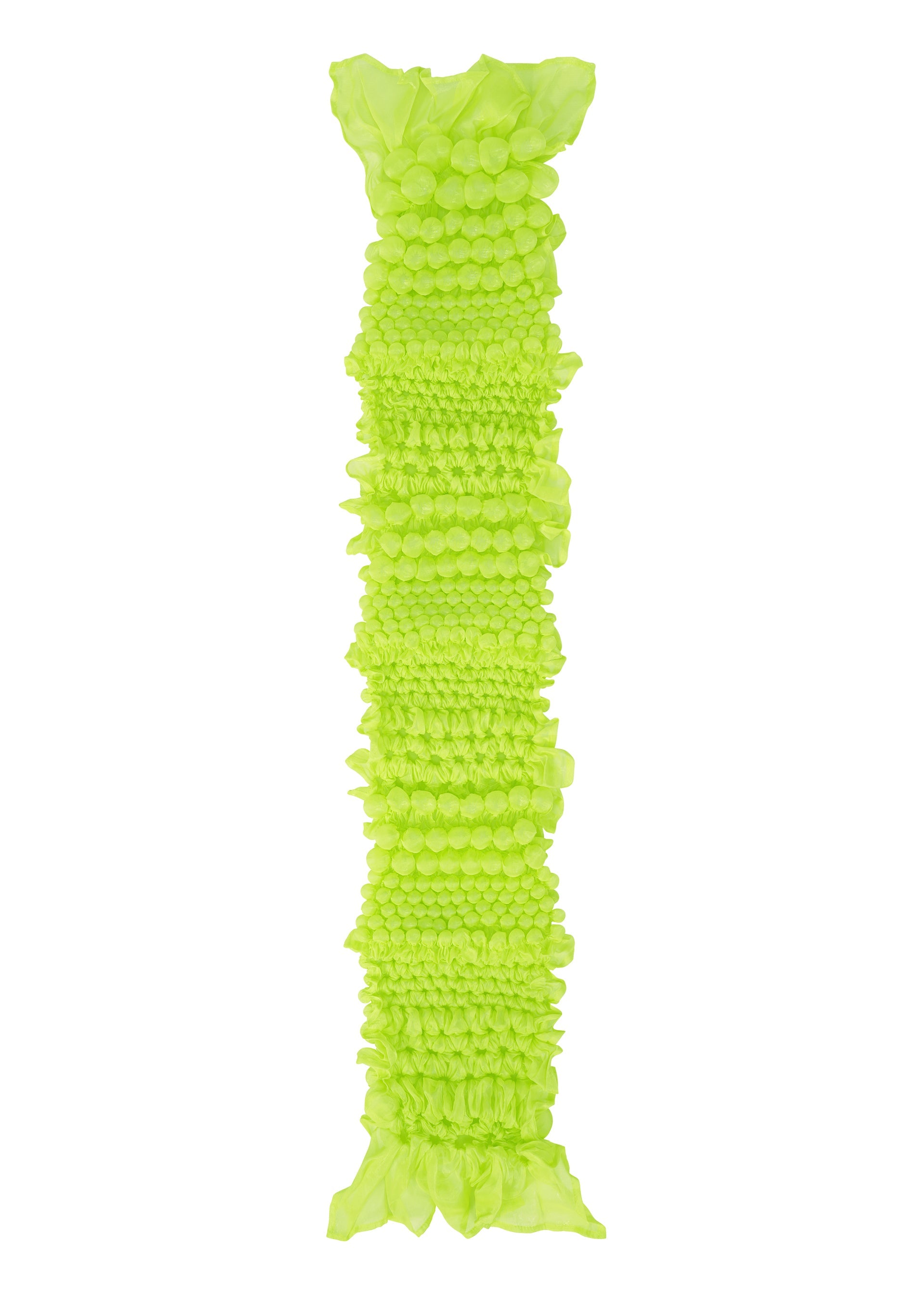 A detail shot of the PLEATS PLEASE ISSEY MIYAKE GRAINY DOTS SHIBORI SCARF stole.