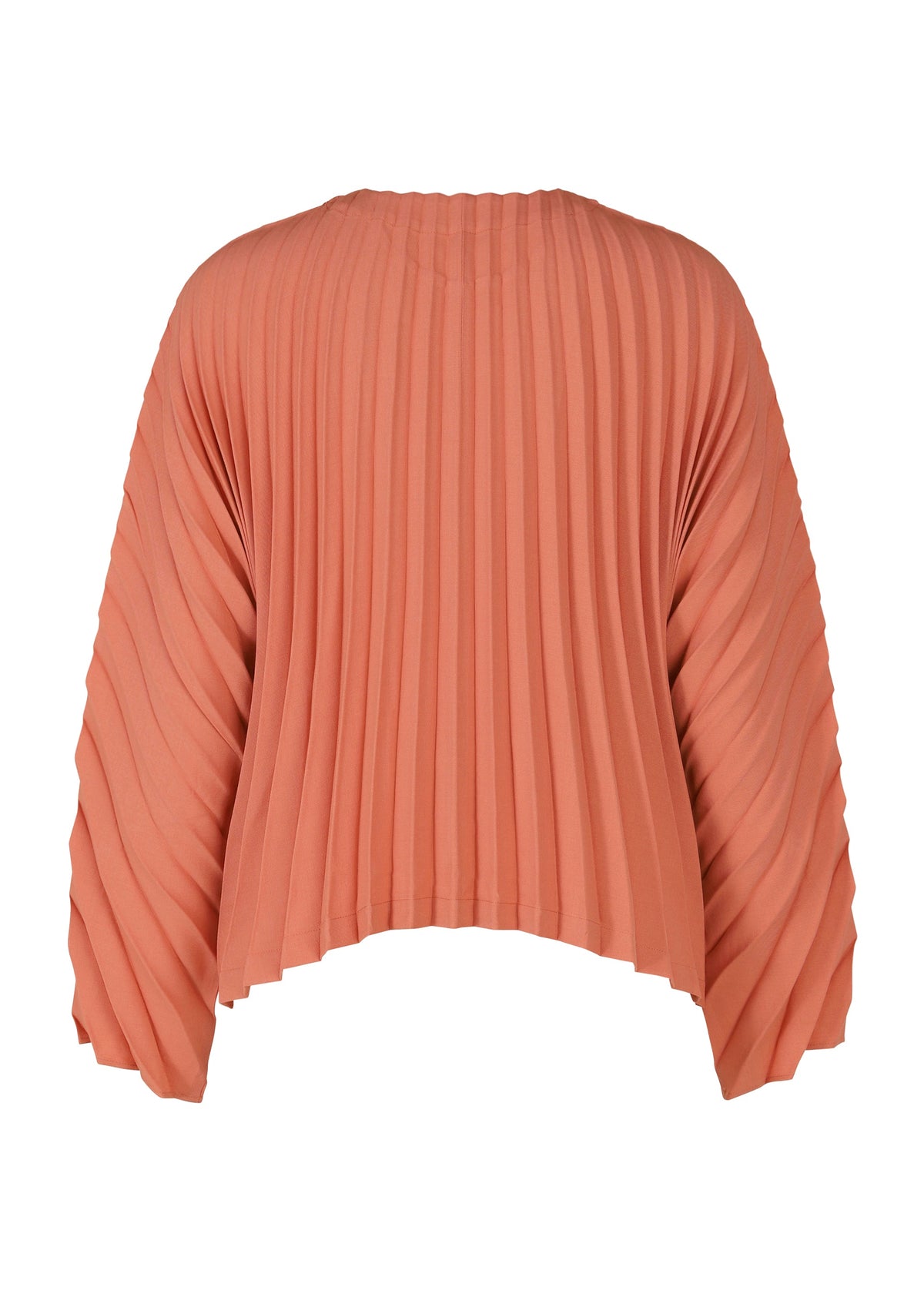 A detail shot of the PLEATS PLEASE ISSEY MIYAKE CIRCULAR cardigan.