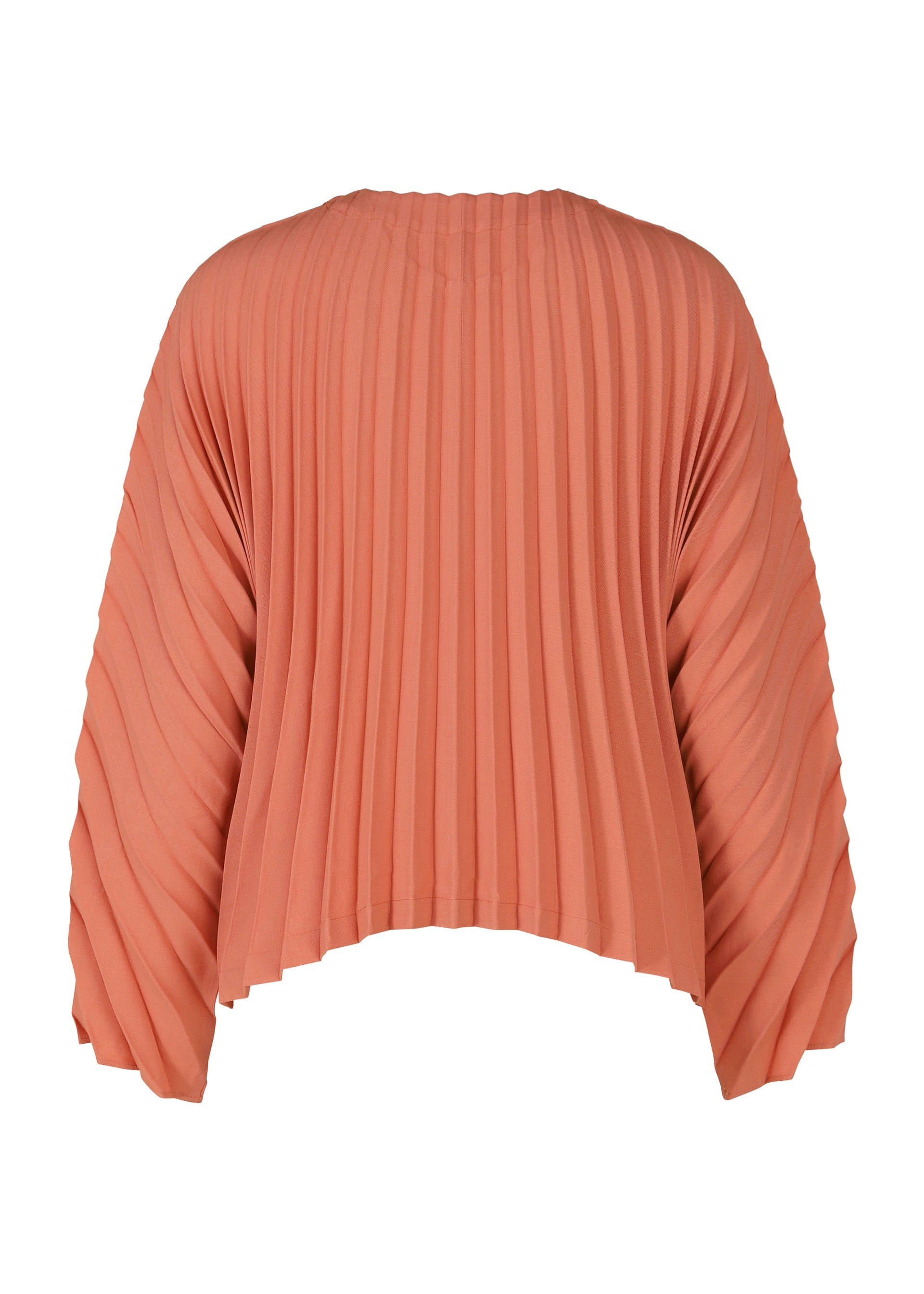 A detail shot of the PLEATS PLEASE ISSEY MIYAKE CIRCULAR cardigan.