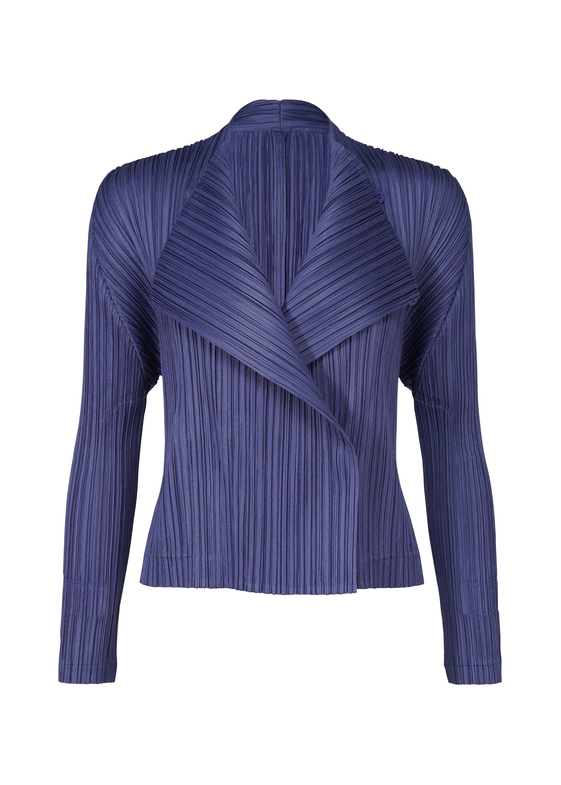 A product shot of the PLEATS PLEASE ISSEY MIYAKE PLEATS JACKET jacket in deep blue (76).
