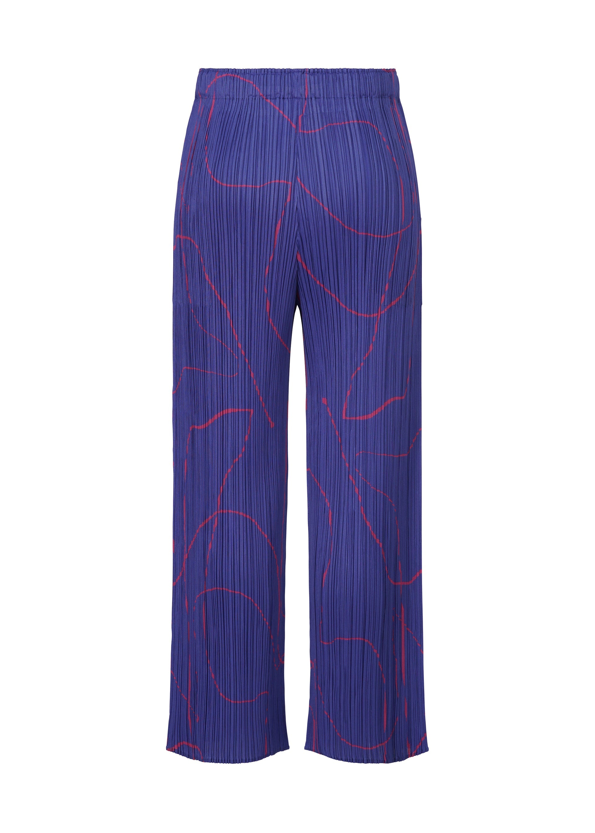 A detail shot of the PLEATS PLEASE ISSEY MIYAKE PAUSE trousers.