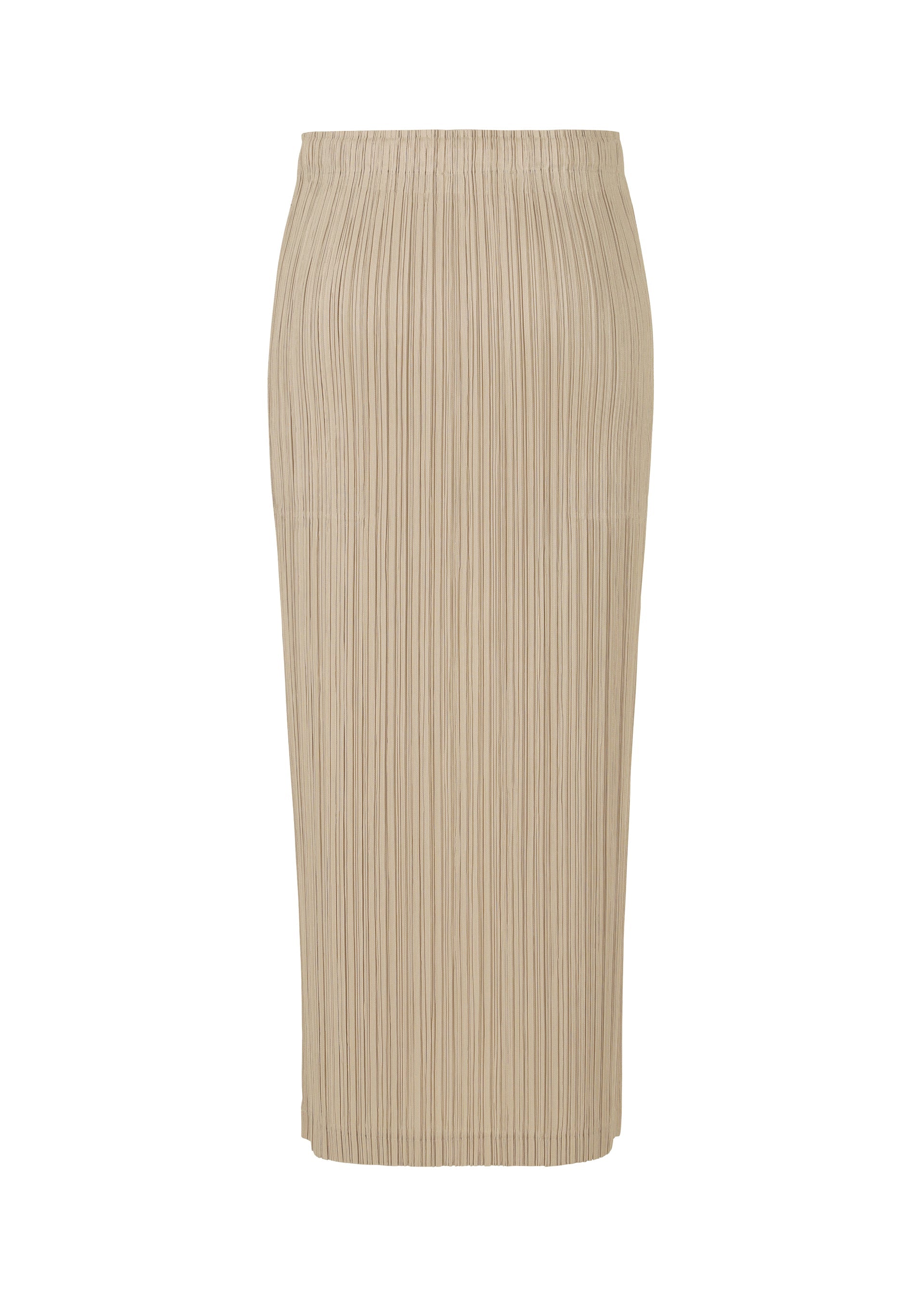A detail shot of the PLEATS PLEASE ISSEY MIYAKE THICKER BOTTOMS 1 skirt.