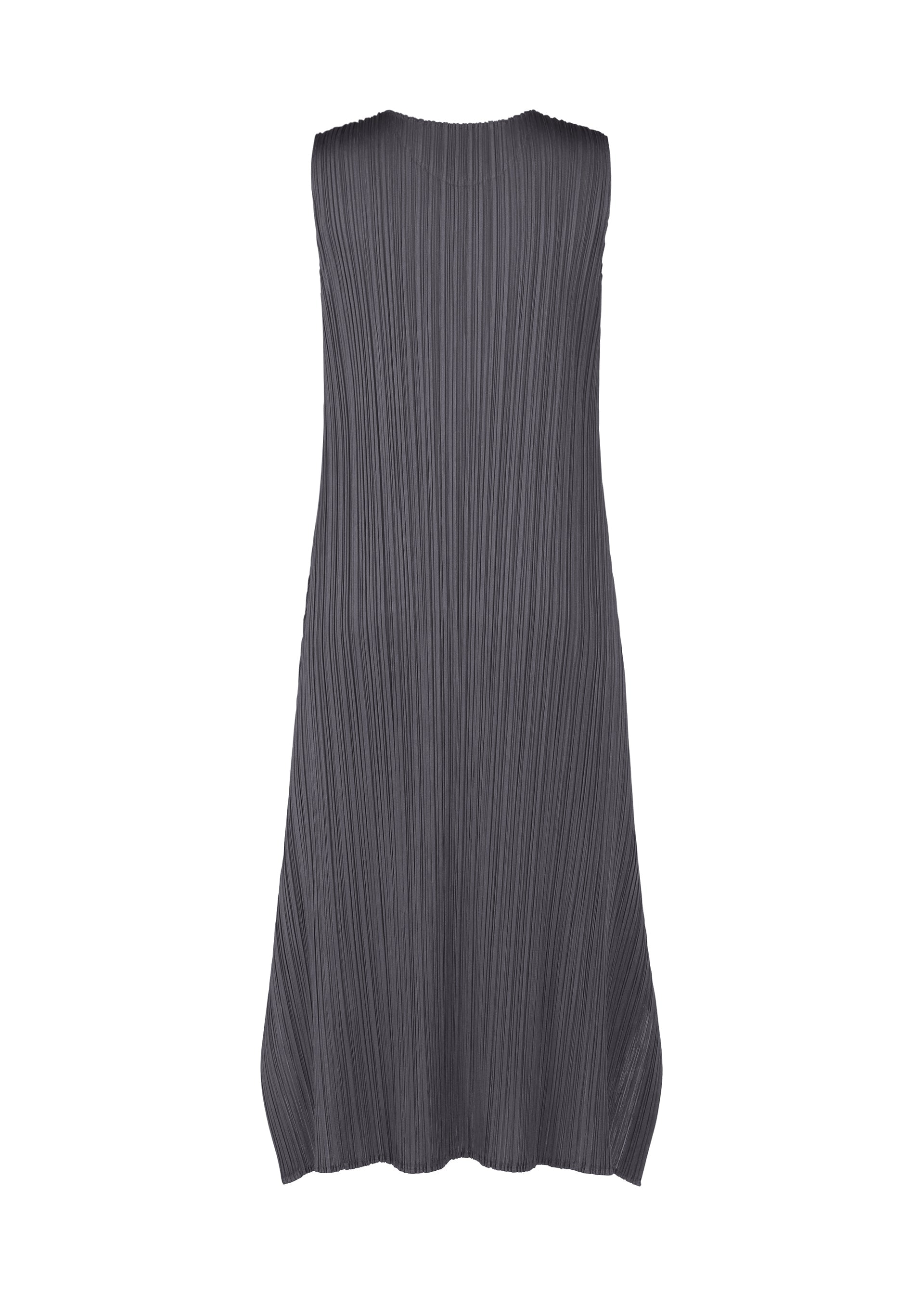A detail shot of the PLEATS PLEASE ISSEY MIYAKE MONTHLY COLORS JULY dress.