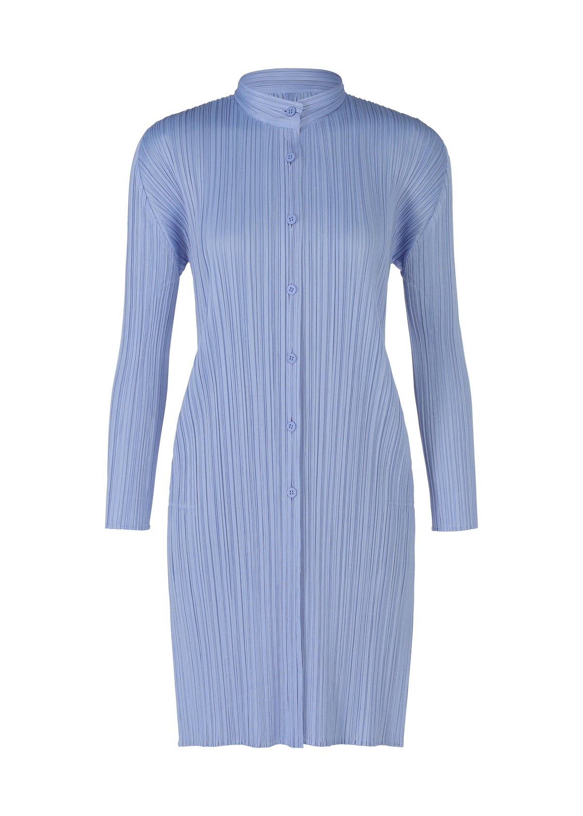 A product shot of the PLEATS PLEASE ISSEY MIYAKE PLEATS SHIRT shirt in light blue (70).