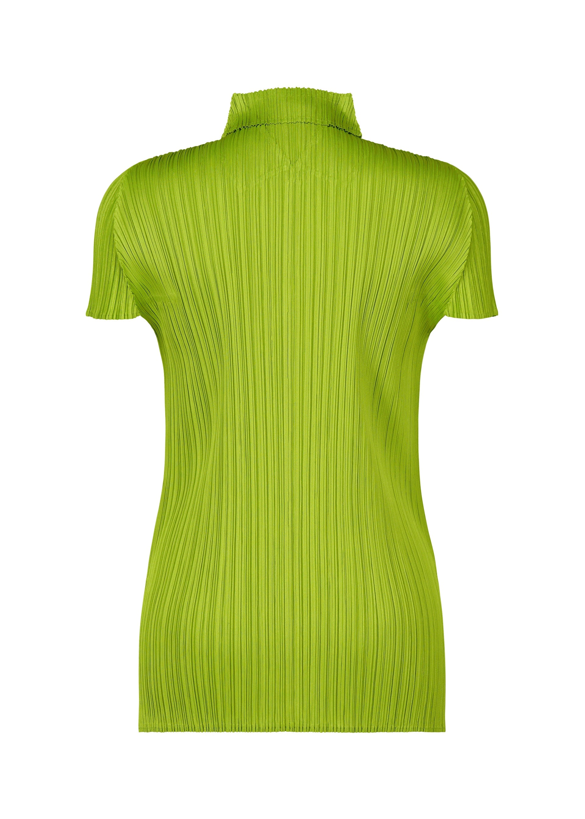 A detail shot of the PLEATS PLEASE ISSEY MIYAKE MONTHLY COLORS AUGUST top.