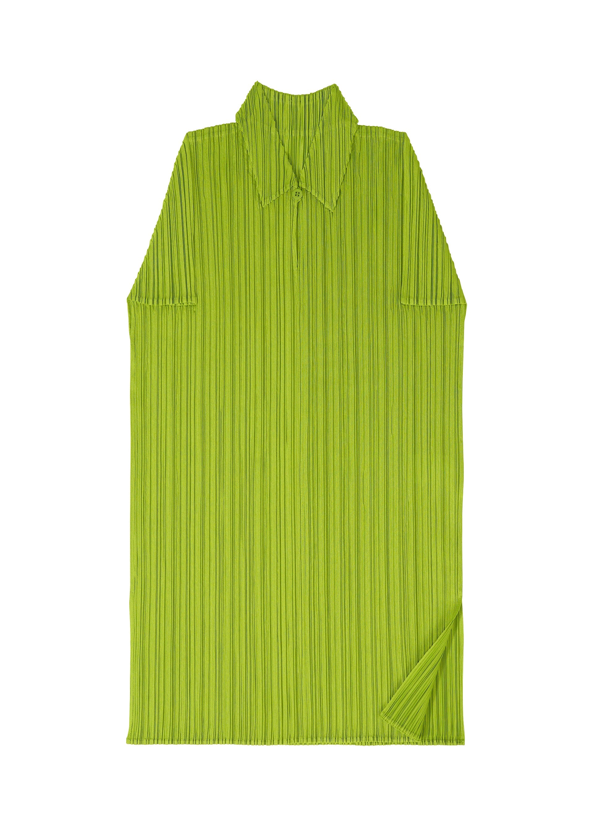 A detail shot of the PLEATS PLEASE ISSEY MIYAKE MONTHLY COLORS AUGUST top.
