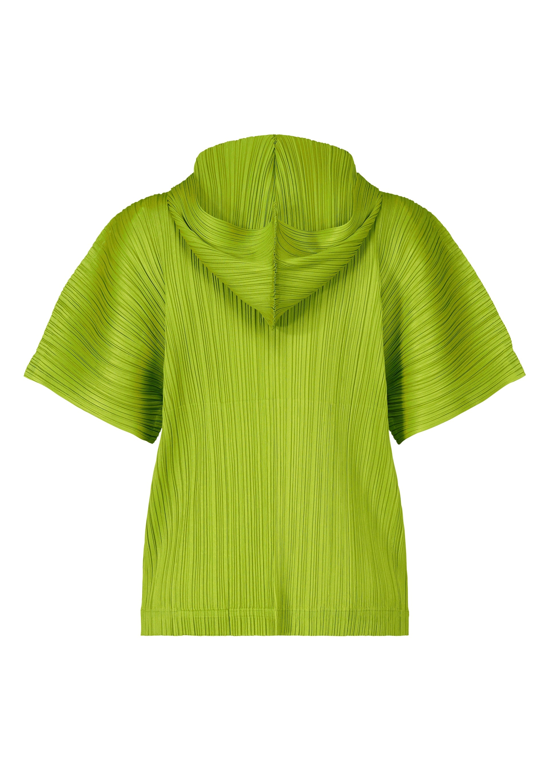 A detail shot of the PLEATS PLEASE ISSEY MIYAKE MONTHLY COLORS AUGUST top.