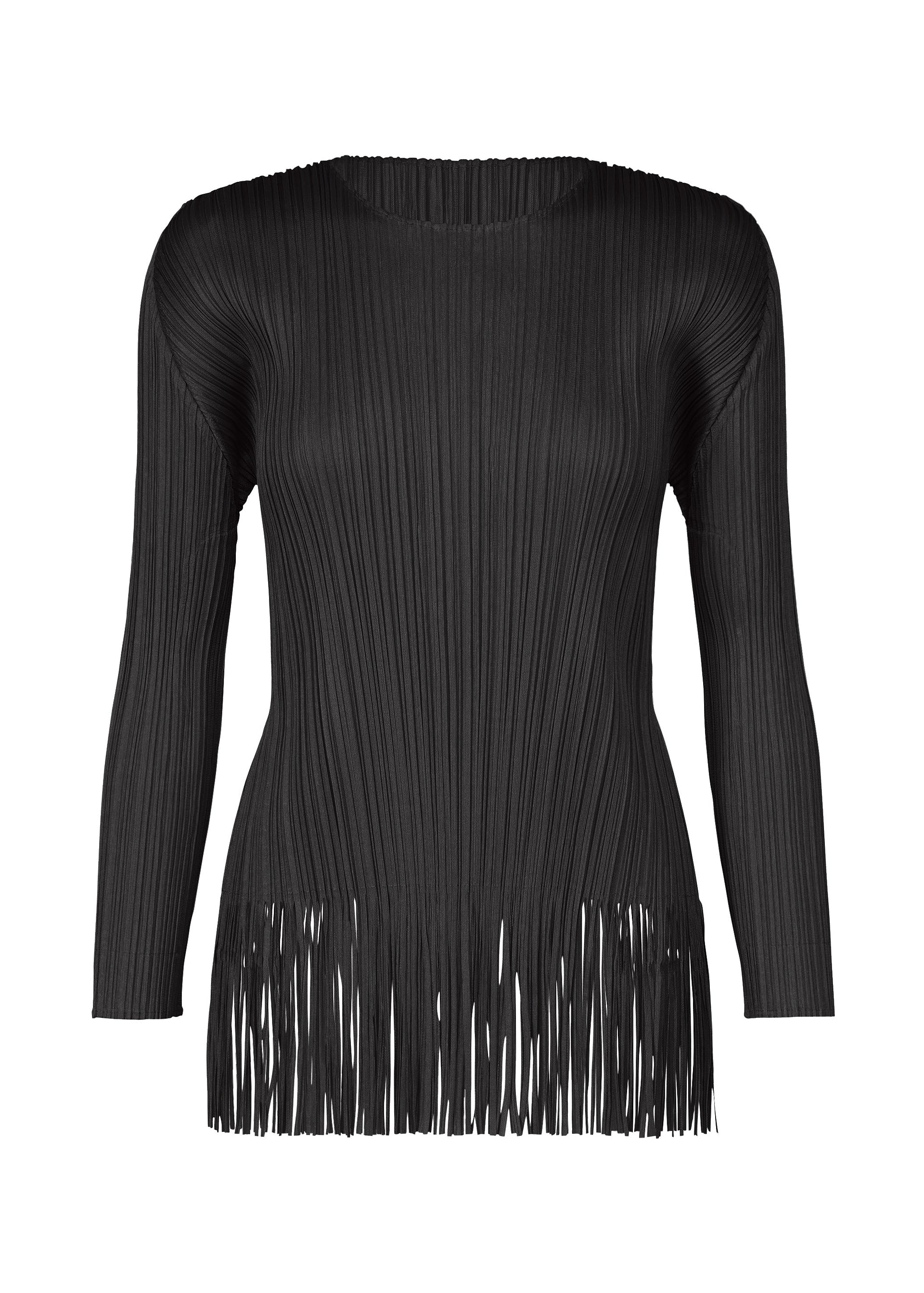 A product shot of the PLEATS PLEASE ISSEY MIYAKE WAVE top in black (15).