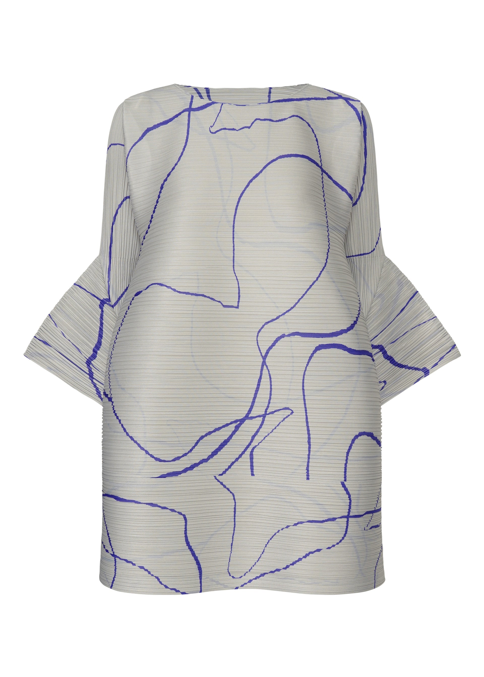A product shot of the PLEATS PLEASE ISSEY MIYAKE PAUSE tunic in grey (12).