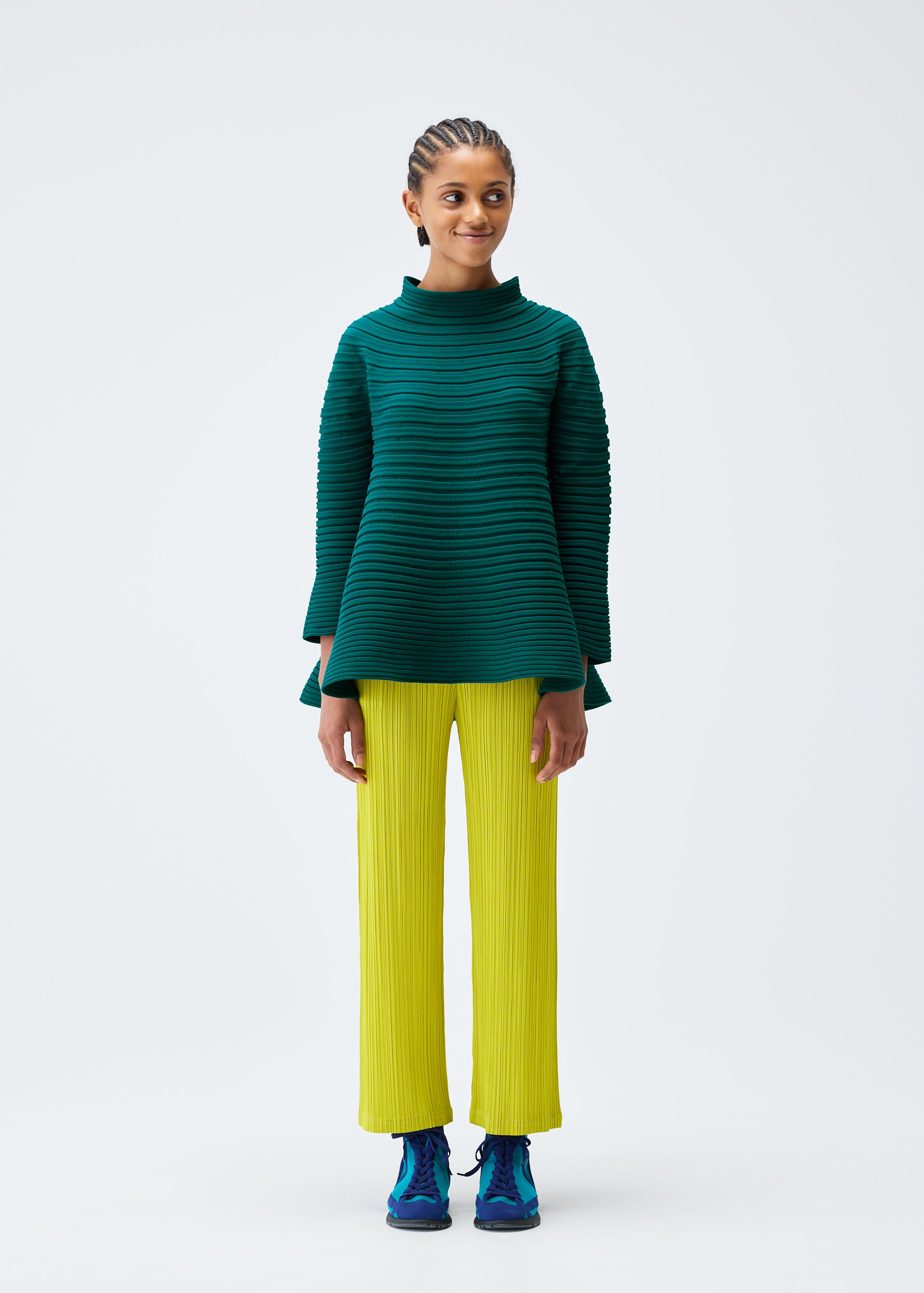 BOUNCE KNIT Top Turquoise Green