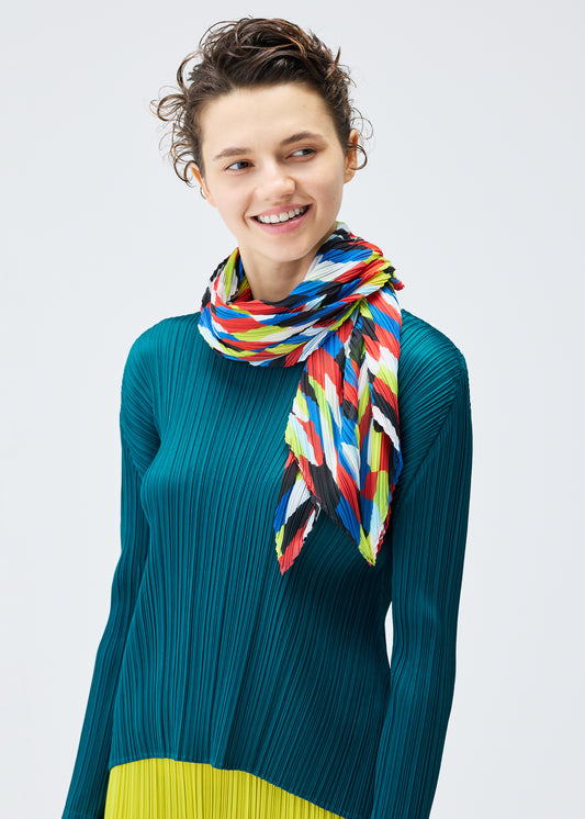 DANCING SQUARE SCARF Stole Blue