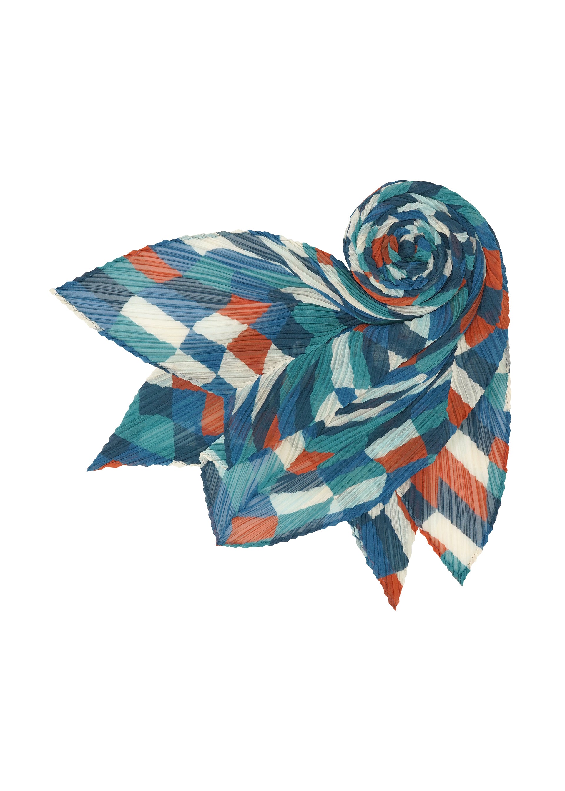 DANCING SQUARE SCARF Stole Blue