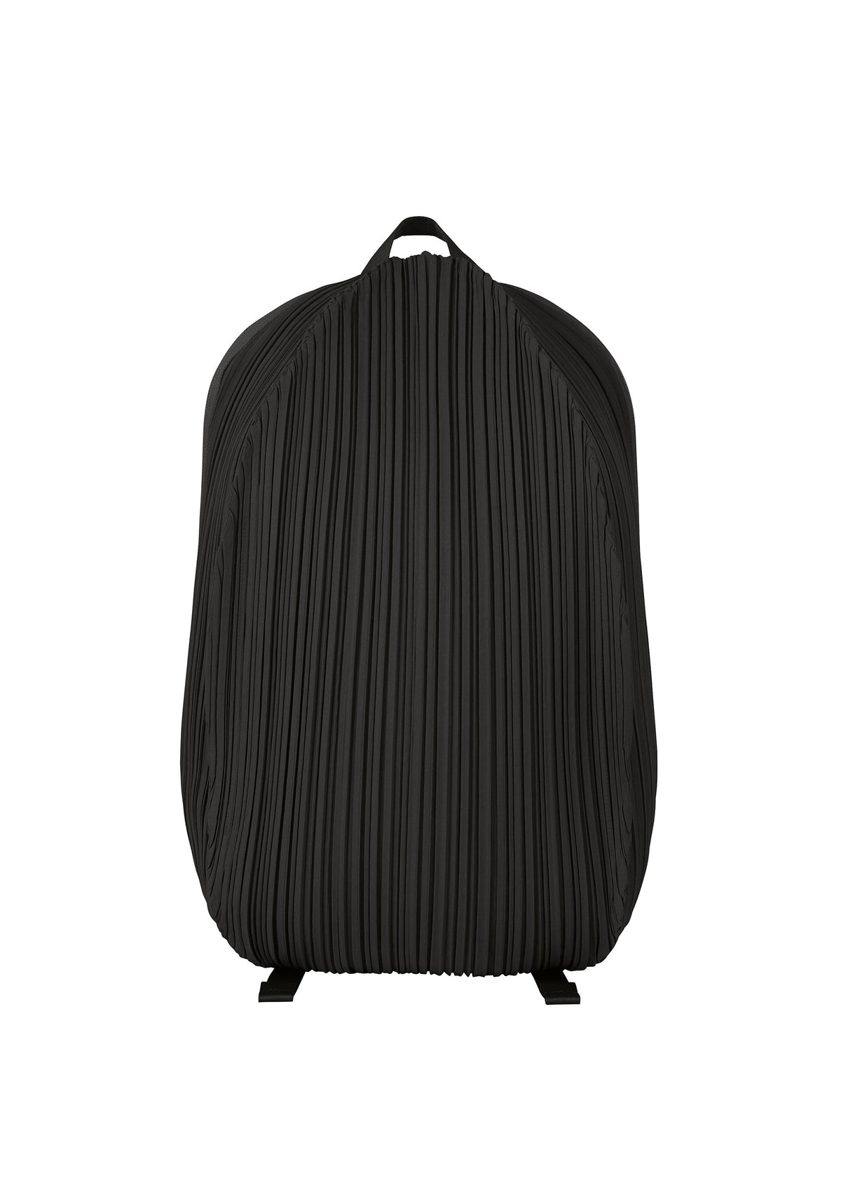 A product shot of the PLEATS PLEASE ISSEY MIYAKE OVAL PLEATS BACKPACK bag in black (15).