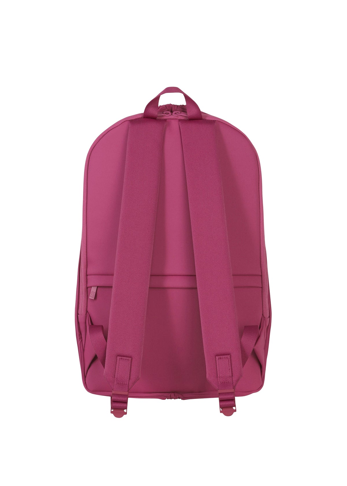 A detail shot of the PLEATS PLEASE ISSEY MIYAKE OVAL PLEATS BACKPACK bag.