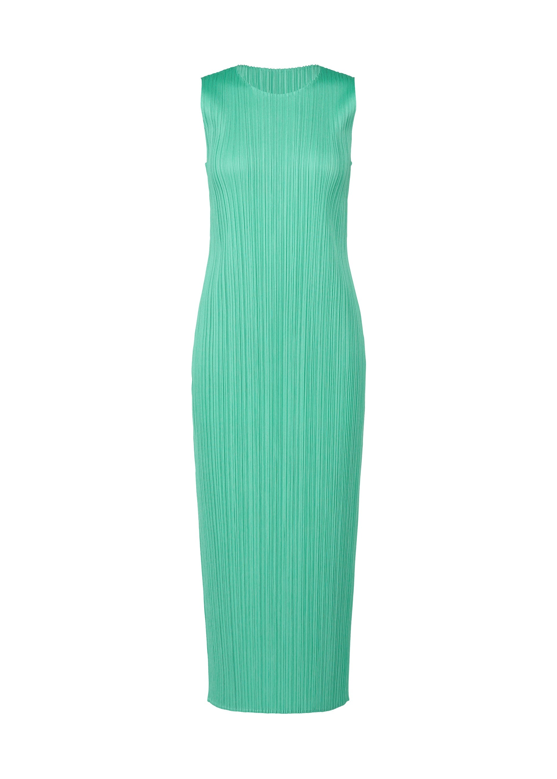 MONTHLY COLORS : MAY Sleeveless Round Neck Dress Turquoise Green – The  official ISSEY MIYAKE ONLINE STORE