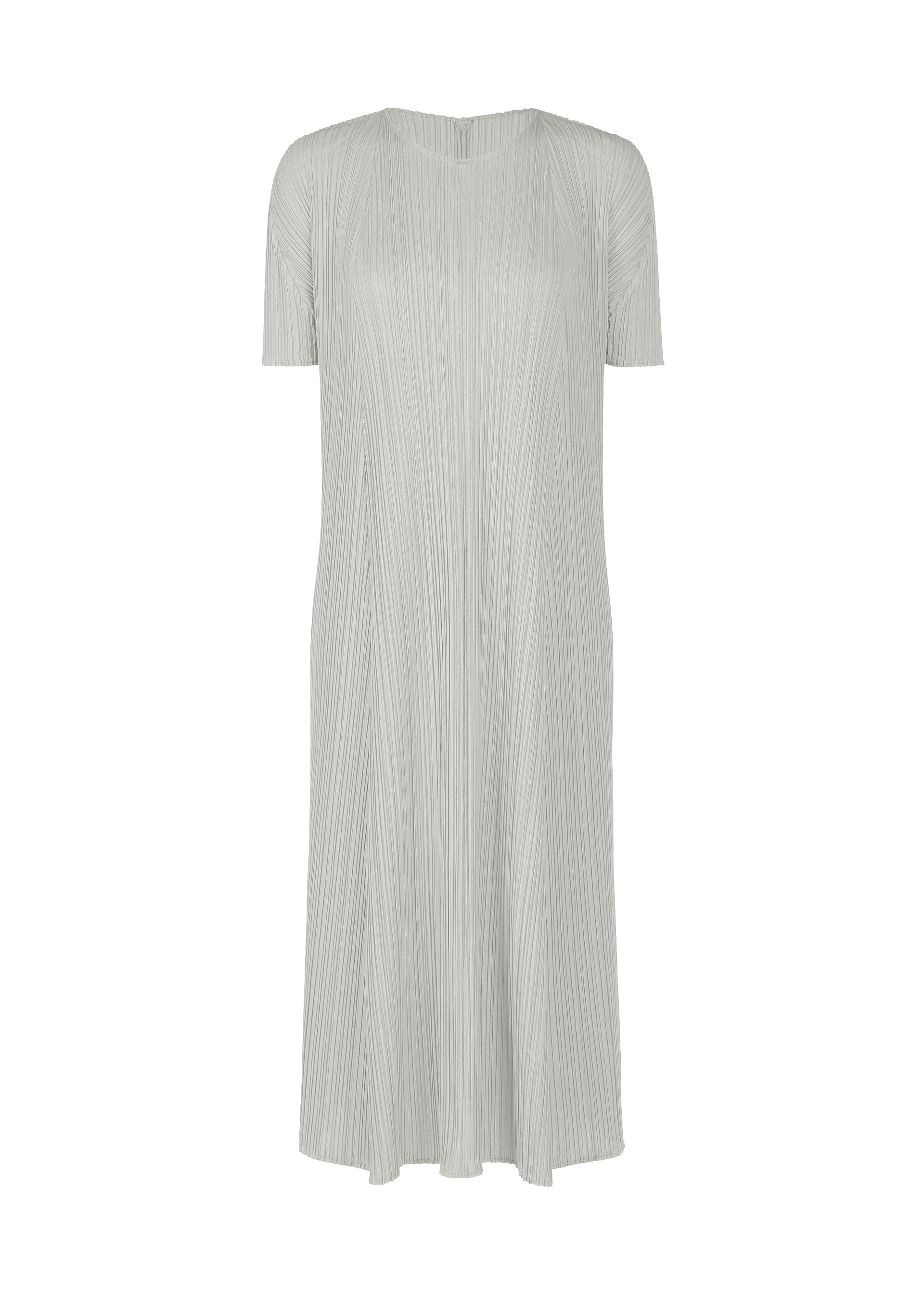 MELLOW PLEATS Short-sleeved Dress Cool Grey – The official ISSEY