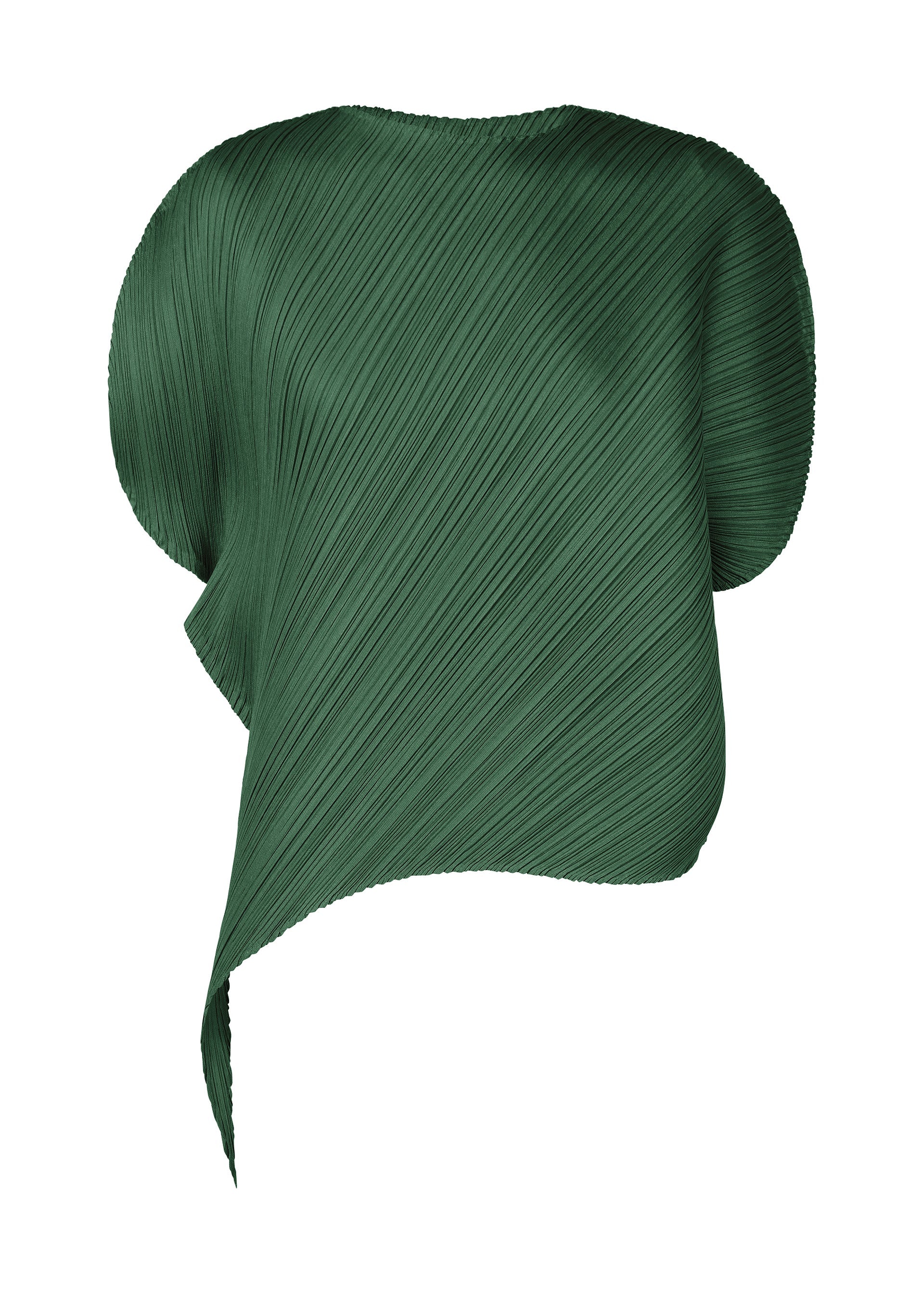 PLEATS PLEASE ISSEY MIYAKE LEAFトップス LEAF Asymmetrical Top Dark Green – The official ISSEY MIYAKE