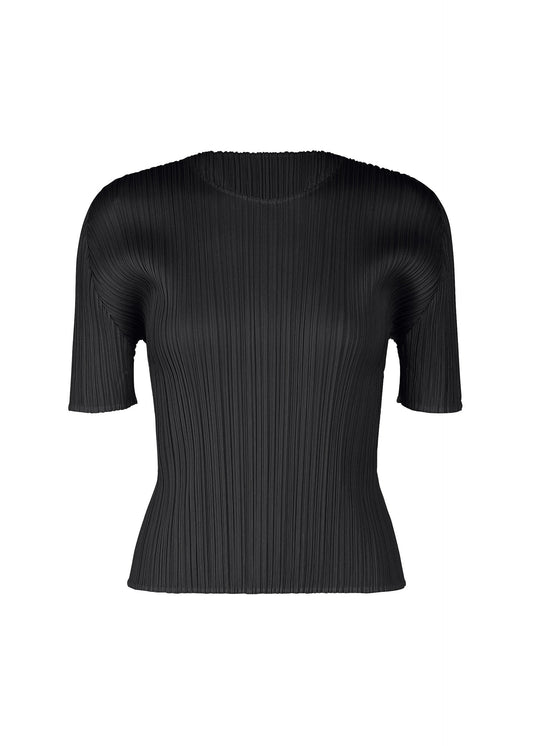 A product shot of the PLEATS PLEASE ISSEY MIYAKE MONTHLY COLORS : JULY shirt in black.