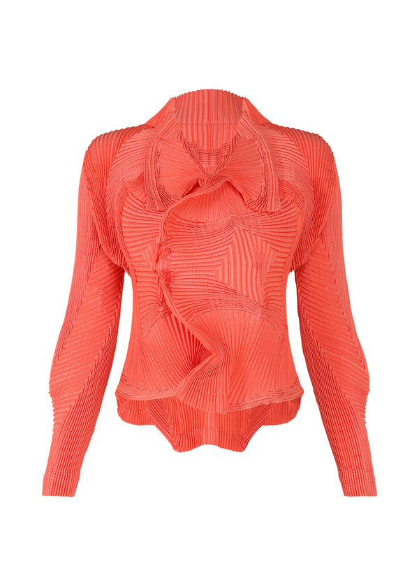 A product shot of the A POC ABLE ISSEY MIYAKE  TYPE O 003 2 jacket in coral red (23)