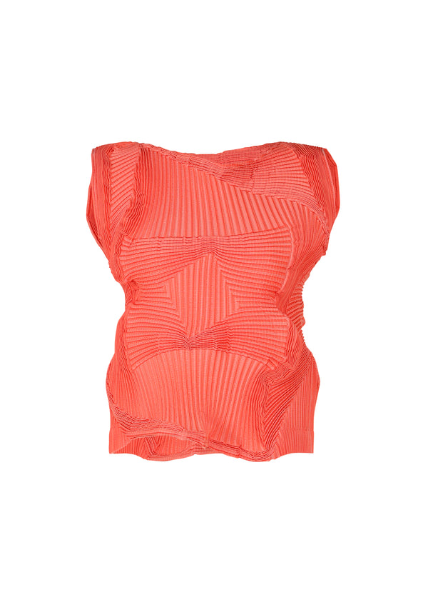 A product shot of the A POC ABLE ISSEY MIYAKE  TYPE O 003 2 top in coral red (23)