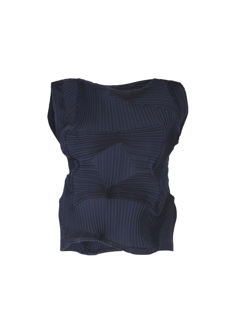 A product shot of the A POC ABLE ISSEY MIYAKE  TYPE O 003 2 top in navy (75)