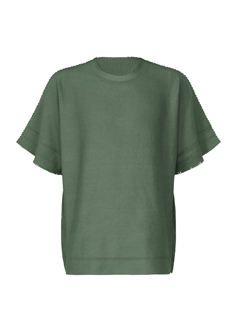 A product shot of the A POC ABLE ISSEY MIYAKE  TYPE A 001 2 top in dark green (63)