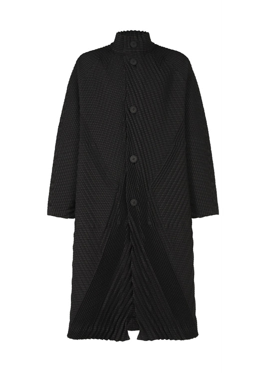 A product shot of the A-POC ABLE ISSEY MIYAKE TYPE O 013 coat in black (15).