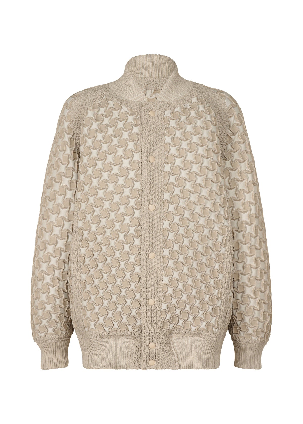 A product shot of the A-POC ABLE ISSEY MIYAKE TYPE O 001 jacket in beige (41).