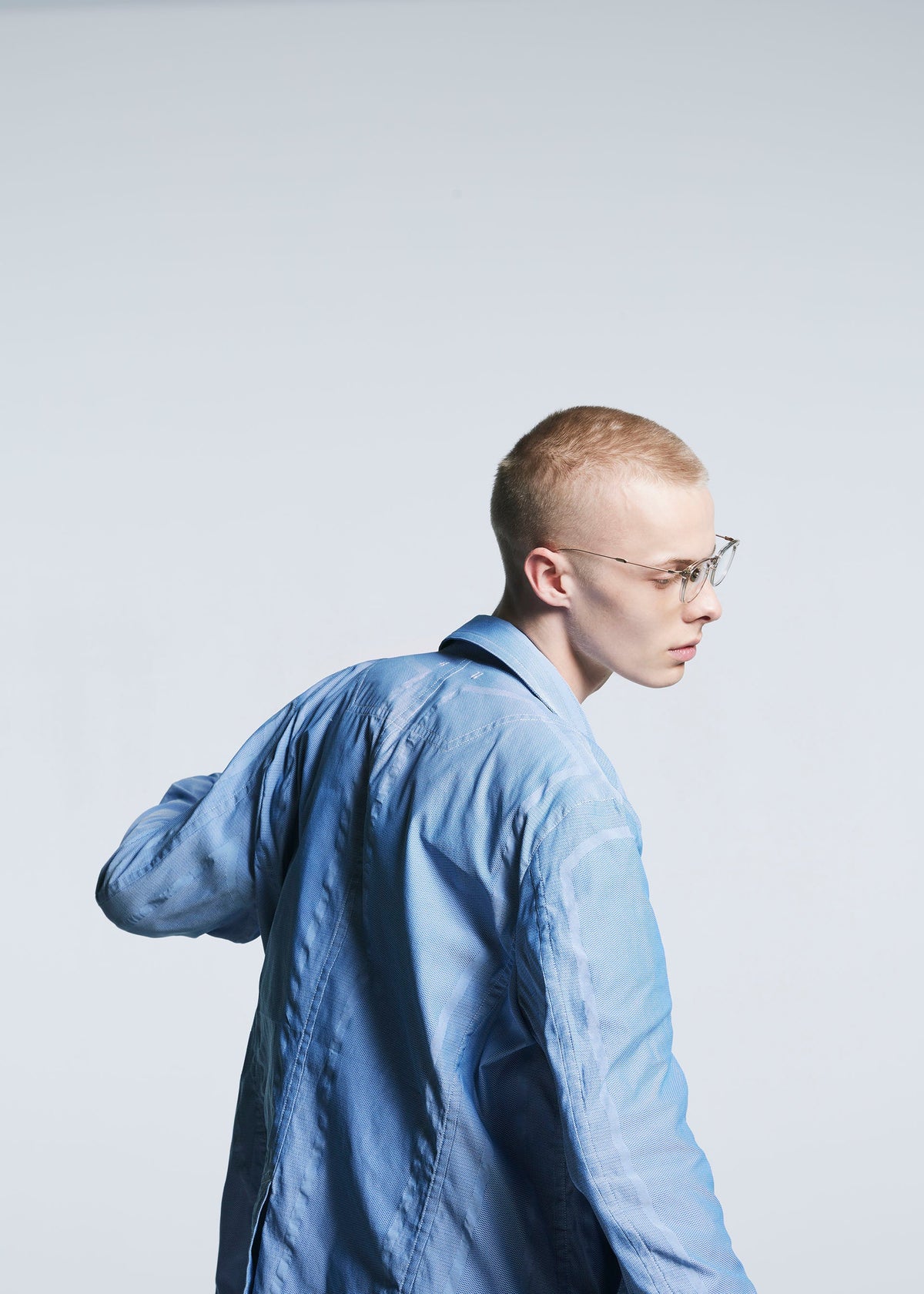 A model wears the A-POC ABLE ISSEY MIYAKE TYPE U 001 jacket.