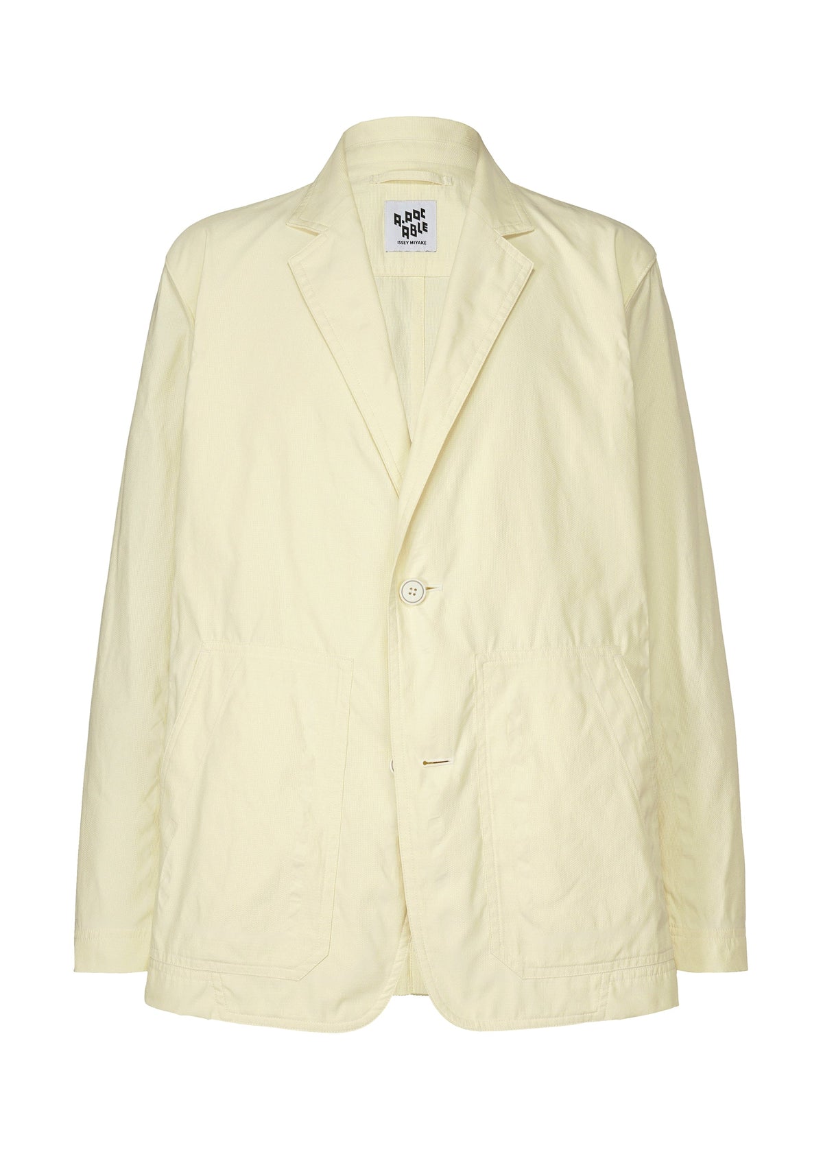 A product shot of the A-POC ABLE ISSEY MIYAKE TYPE U 001 jacket in light yellow (51).