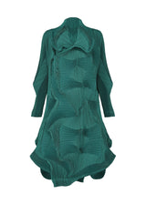 A product shot of the A-POC ABLE ISSEY MIYAKE TYPE O 003 1 jacket in turquoise green (60).