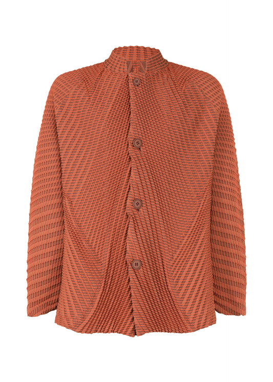 A product shot of the A-POC ABLE ISSEY MIYAKE TYPE O 013 jacket in salmon pink (20).